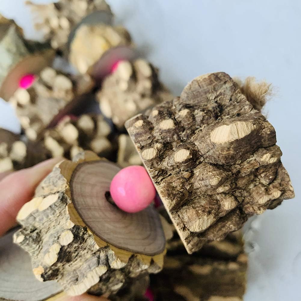 PINVNBY Macaw Toys, Extra Large Parrot Toys, Natural Wood Bird Chewing Toys for Large Birds Parrots African Grey Macaws Cockatoos Parkeets Eclectus Amazon Parrots