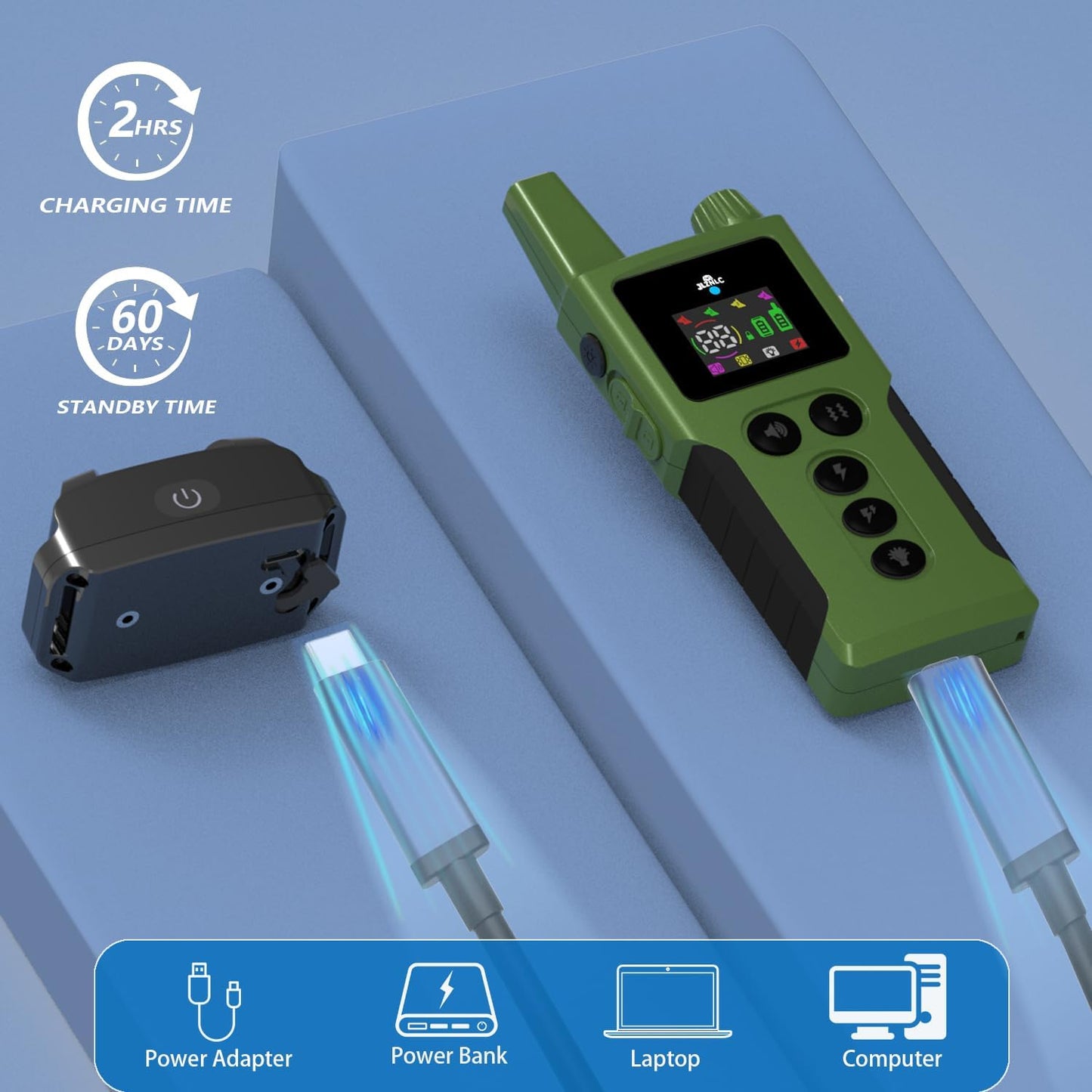 Dog Training Collar with Remote 4200FT 3 Dogs - Shock Collar for Barking Control, 4 Modes(Beep/Vibe/Static), IPX7 Waterproof for Swimming, 30-Day Rechargeable Battery, Adjustable for Small to XL Dogs