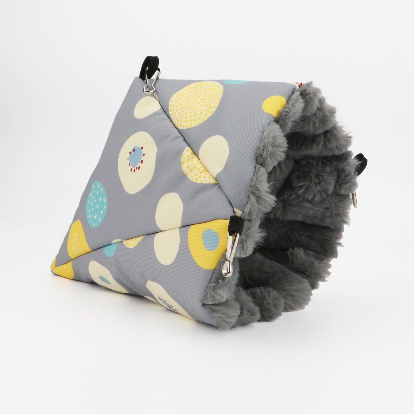 Wontee Bird Nest House Winter Warm Hanging Hammock Bird Bed Snuggle Hut for Parakeets Budgies Caique Conures Cockatiels (Large, Grey)