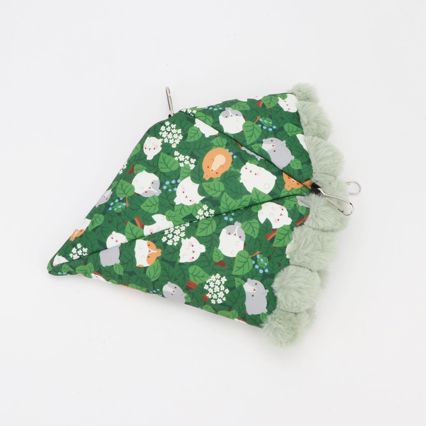 Wontee Bird Nest House Winter Warm Hanging Hammock Bird Bed Snuggle Hut for Parakeets Budgies Caique Conures Cockatiels (Medium, Green)