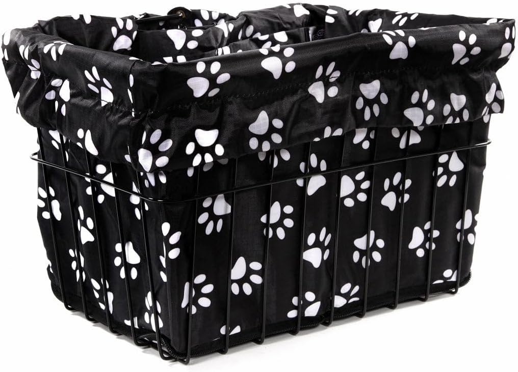Cruiser Candy Bike Basket Liner Waterproof, Universal Fit for Most Bike Baskets, Stylish 2in1Tote, Bike Basket Cover, EBiKE Front Wire Or Wicker Bike Baskets Fits Up to 15x12x10