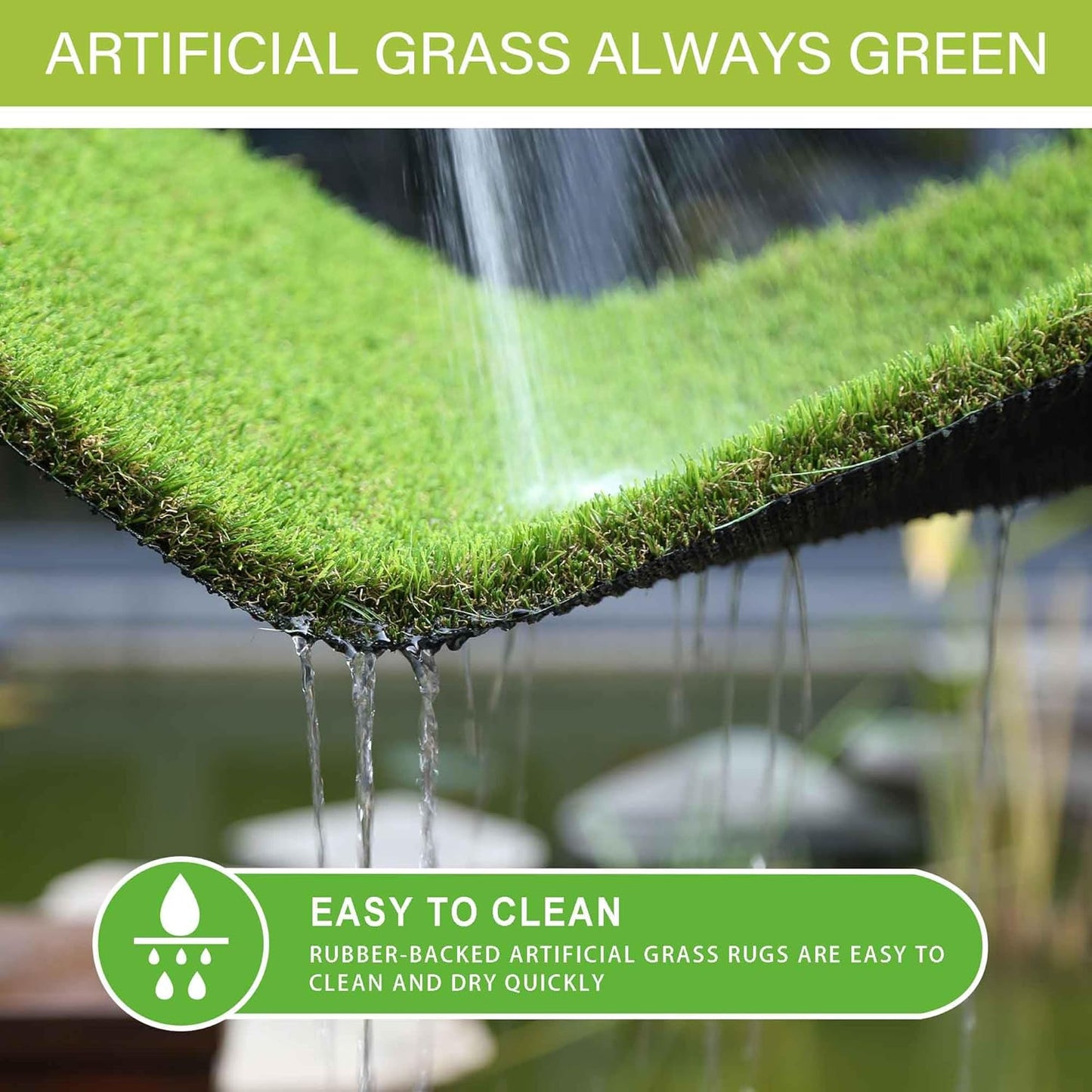 Dog Grass Pads 5 x 10 FT in Artificial Grass Pee Pads for Dogs Potty Fake Grass Rug Turf Mat for Dogs Training Indoor Outdoor Garden Lawn Artificial Grass Rug