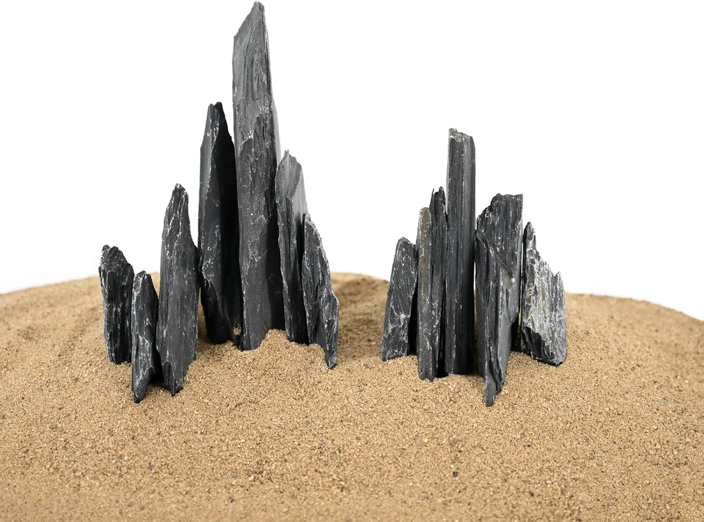 Natural Slate Stone Rocks 2 to 4 inch Aquariums Stone for Aquascaping,Terrariums,Reptile Enclosures,Paludariums, and Gardens-5lb