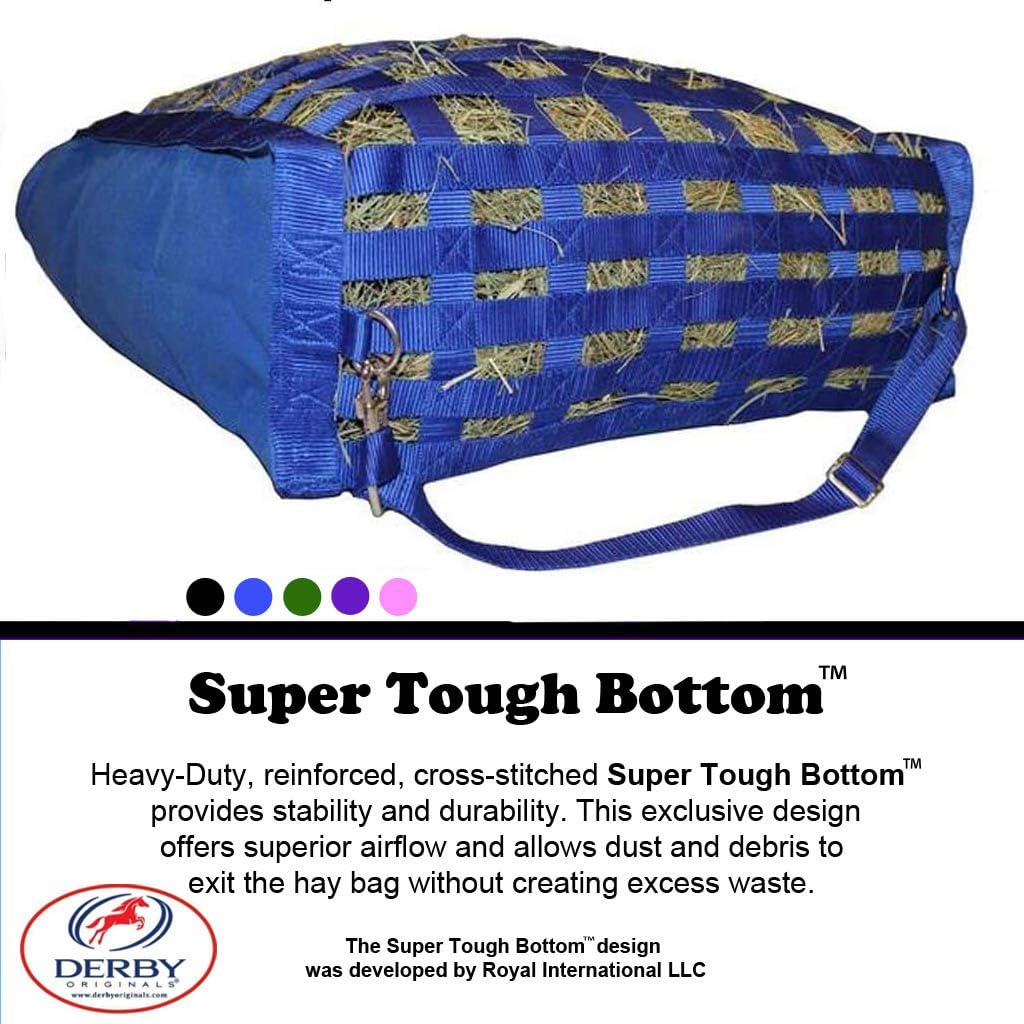 Derby Originals Front Web Slow Feeder Horse Hay Bag Super Tough Bottom with 6 Month Warranty