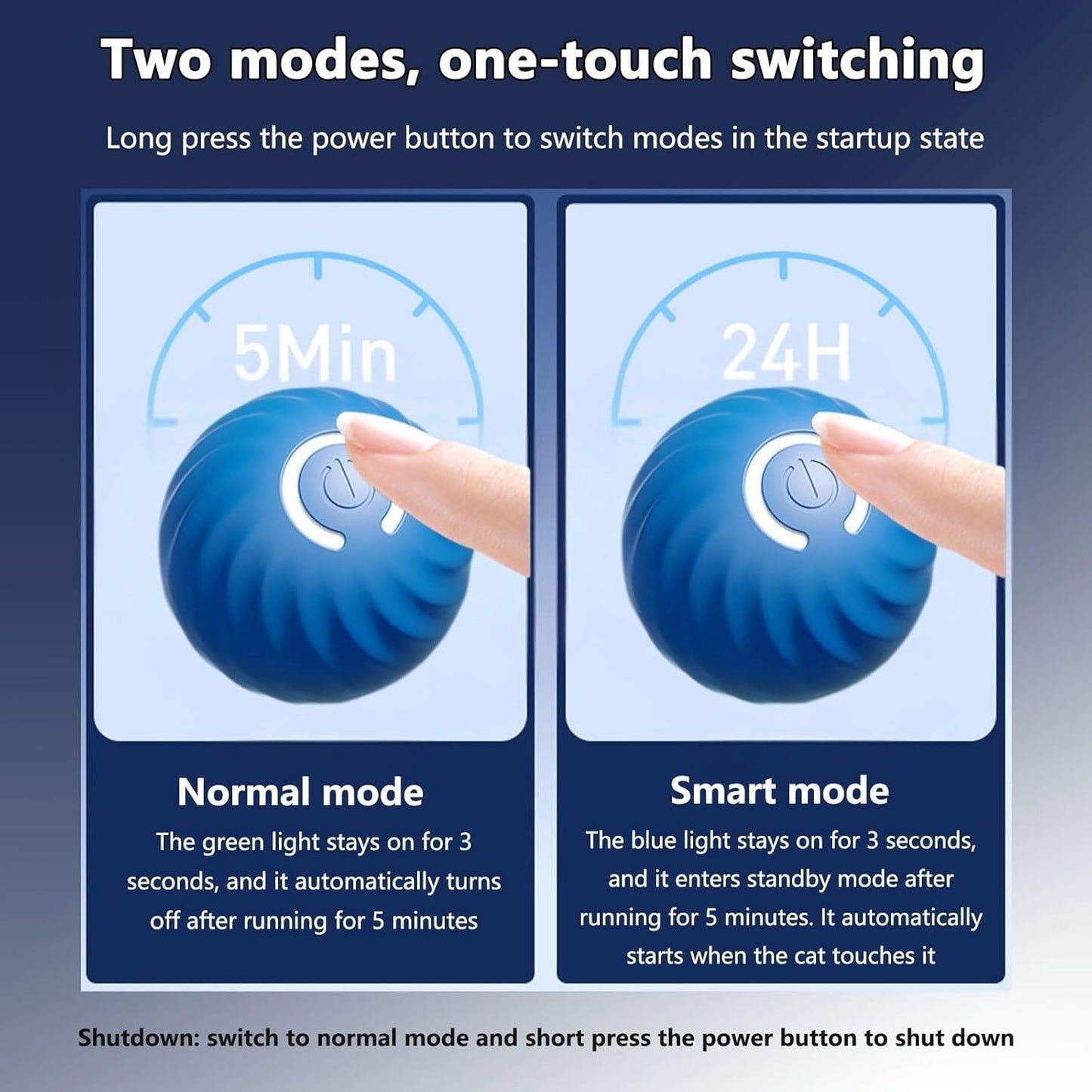 Zoomie Buddy 2.0, Zoomie Buddy for Dogs, 2 in 1 Smart Touch Interactive Dog Balls & Pet Feeder, 2.83" Diameter, Suitable for Small/Medium Dogs, with Fruit Plush Cover (Blue+Orange, Tomato)