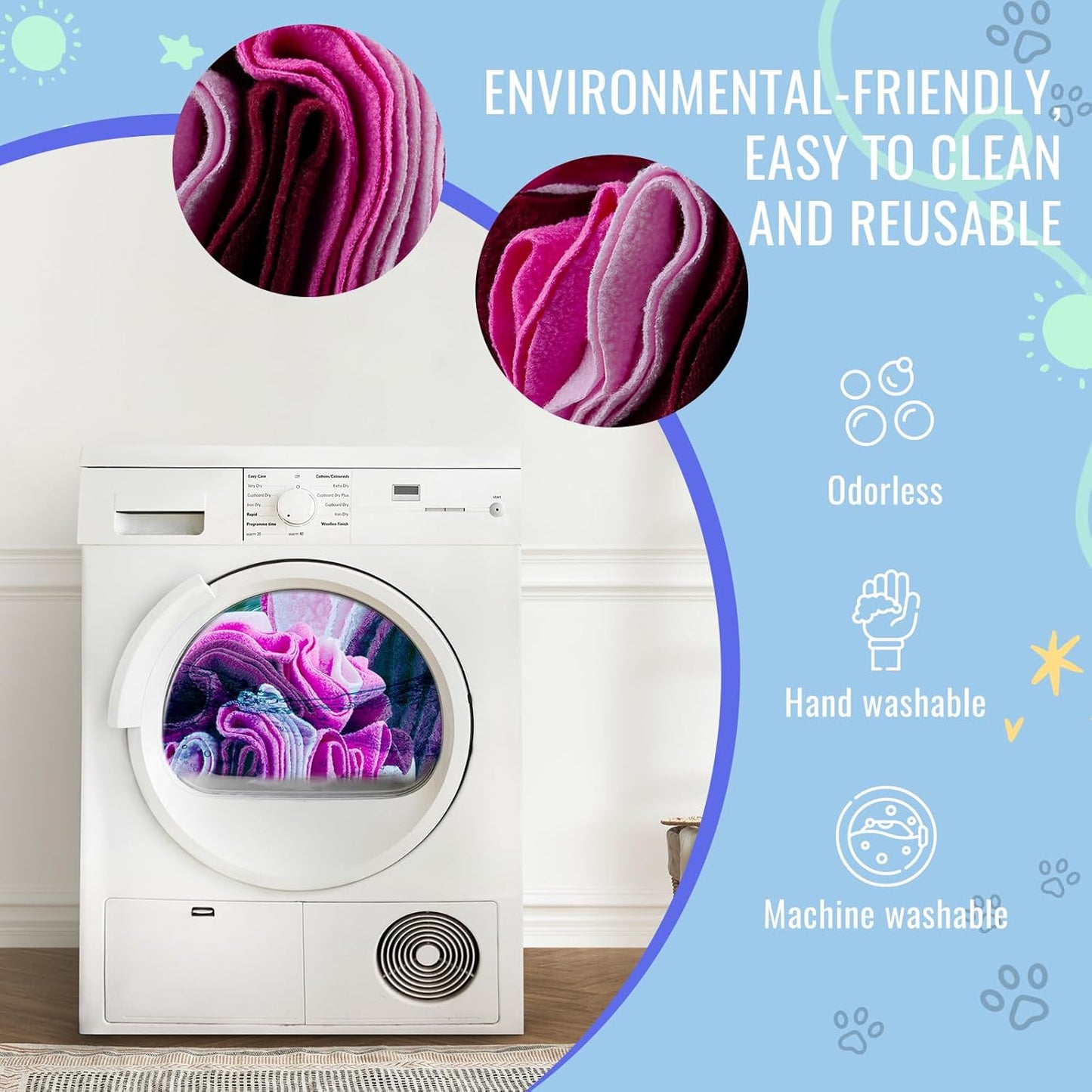 Pet Snuffle Ball, Puzzle Sniffing Interactive Dog Ball for Blind Dogs Training Stress Relief Dog Enrichment Toys Treat Machine Washable (Fantasy Pink, 10cm)