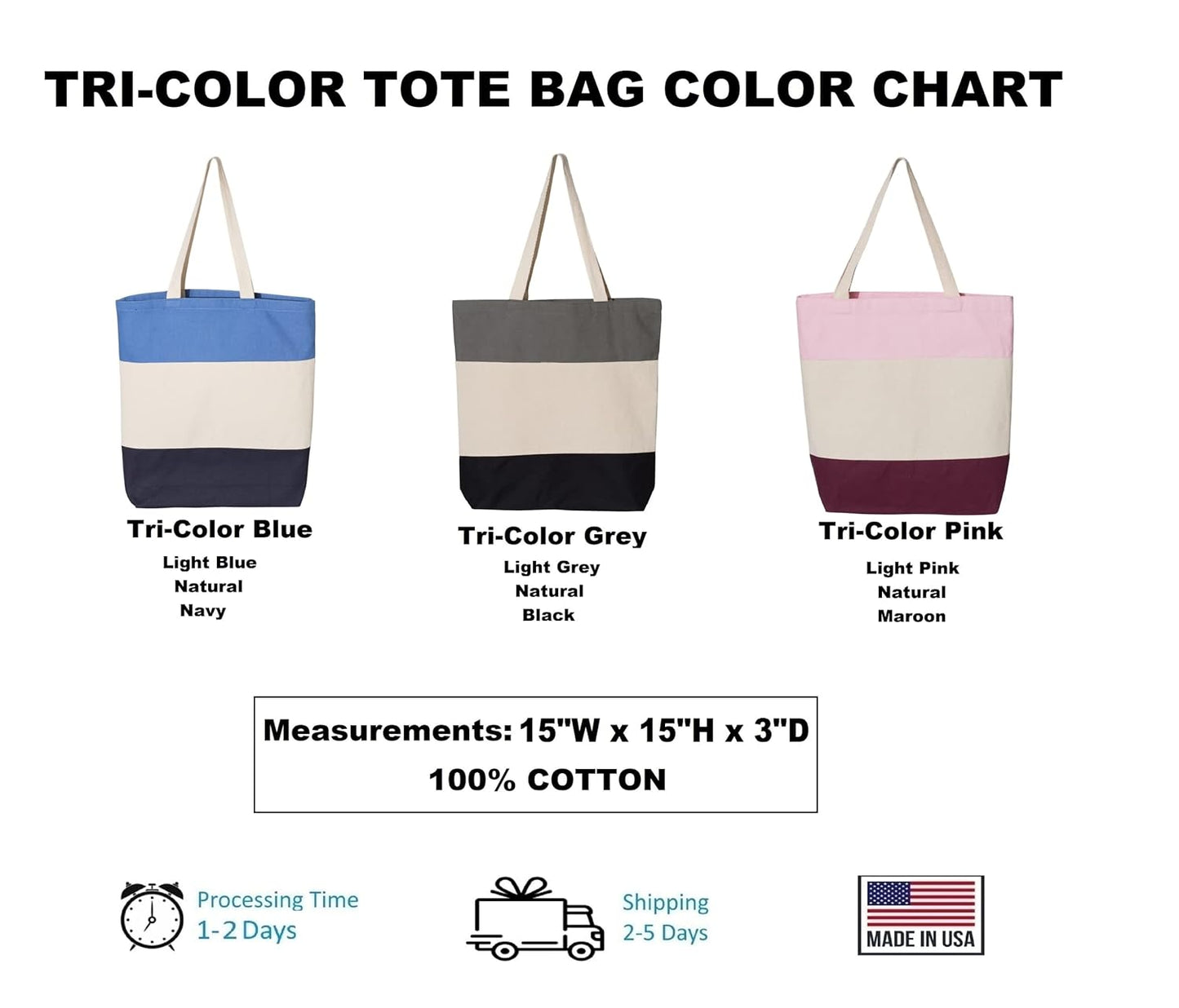 Custom Dog Tote Bag Personalized Dog Mom Gift Dog Toys Totes Pet Gift Custom Pet Bag Gift For Dog Mom Dog Lover Bag (15"L x 15"H x 3"D, Tri-Color Grey)