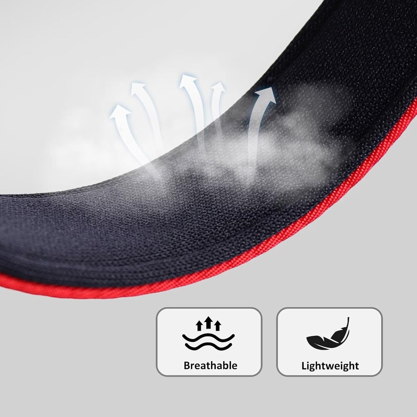 Didog Soft Padded Dog Collars for Medium Dogs, Colorful and Durable Dog Collar with Quick Release Buckle, Light and Breathable for Daily Walking, Red, M