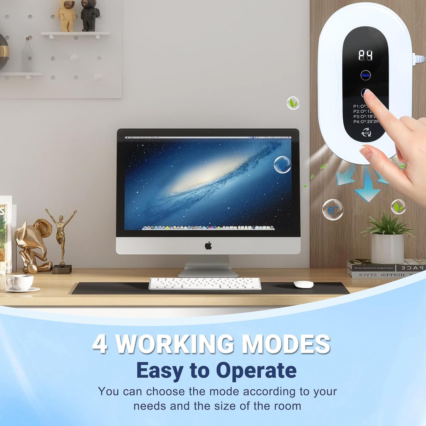 Home Air Purifier for 99% Strong Odor Pets Pooph Cat Litter Deodorizer Plug in Ionizers Air Freshener for Pets Litter Box Bathroom Kitchen Toilet Shoe Cabinet(1)