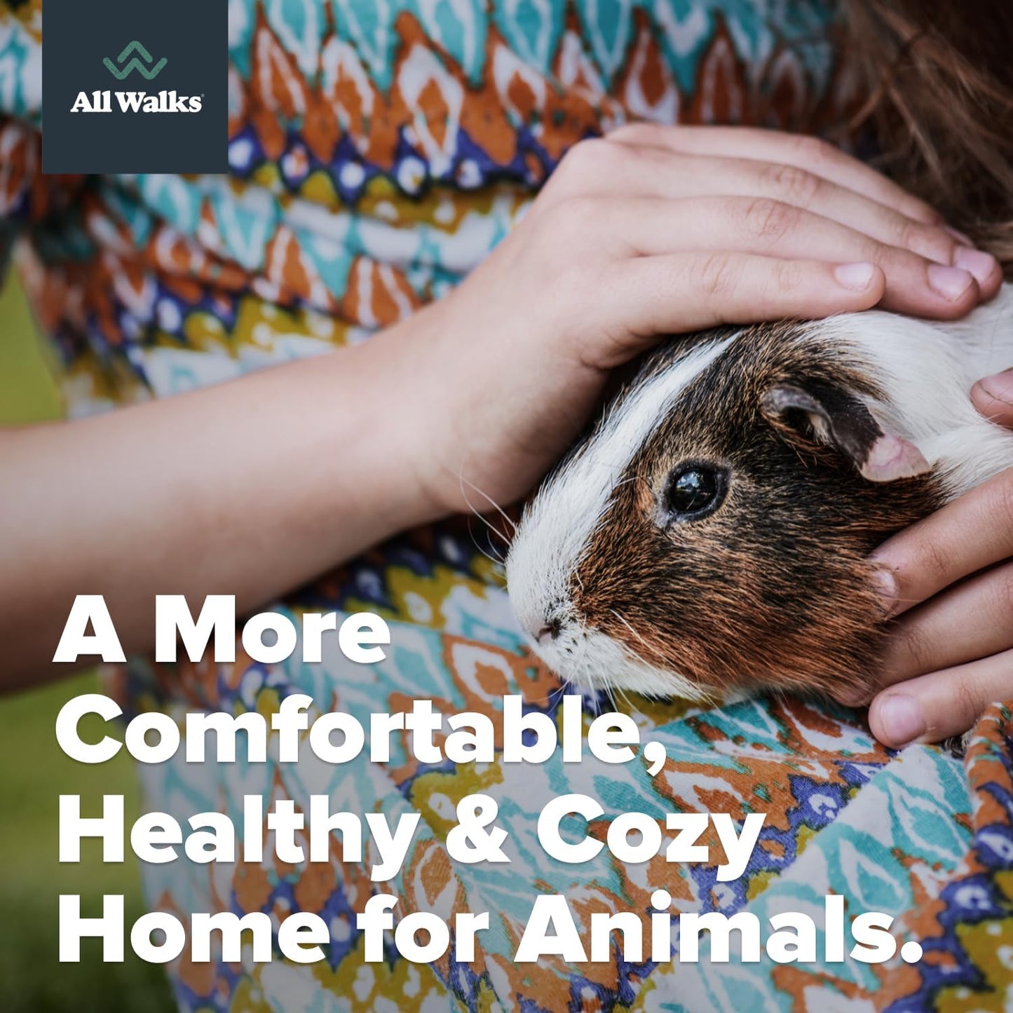 All Walks 18.5 Liter 100% Natural Hemp Bedding - Odor Control, Dust-Free, Chemical-Free, for Chicken Coops, Hamsters, Rabbits & Small Animals, Biodegradable, Made in USA, Highly Absorbent