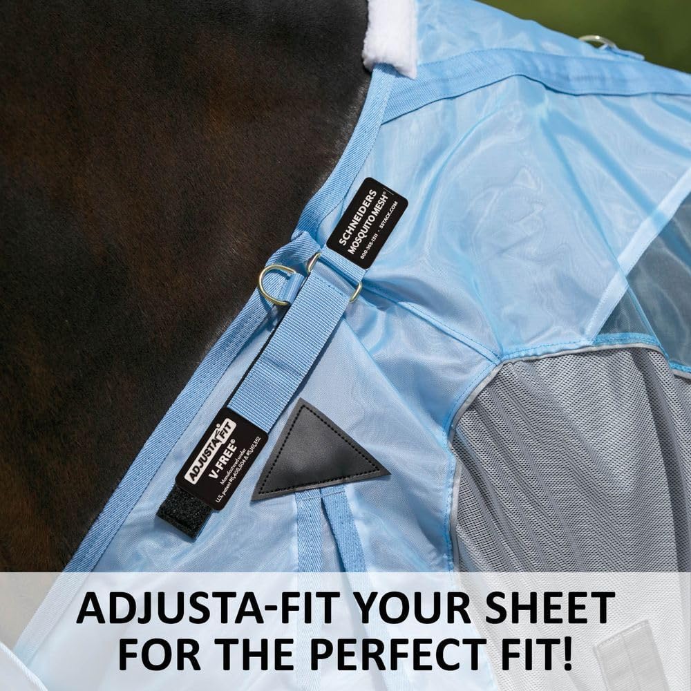 Schneiders Adjusta-Fit Mosquito Mesh Hybrid II Horse Fly Sheets | Ultimate Insect & UV Protection for Equine Comfort