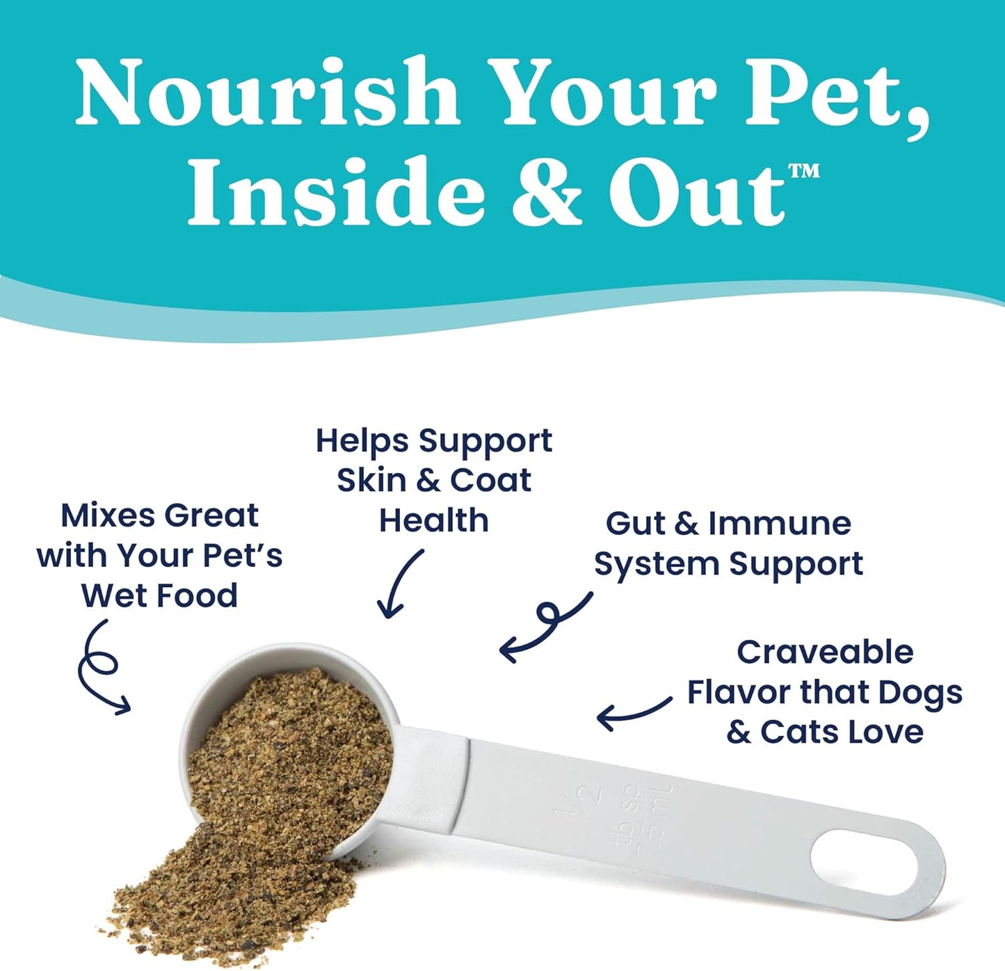 Solid Gold Cat & Dog Multivitamin Powder - Kelp Powder, Omega 3 & Vitamins for Dental, Digestive, Immune, Skin & Coat Health - Multi Vitamin for Dogs & Cats - Cat & Dog Food Additive Supplement - 1lb