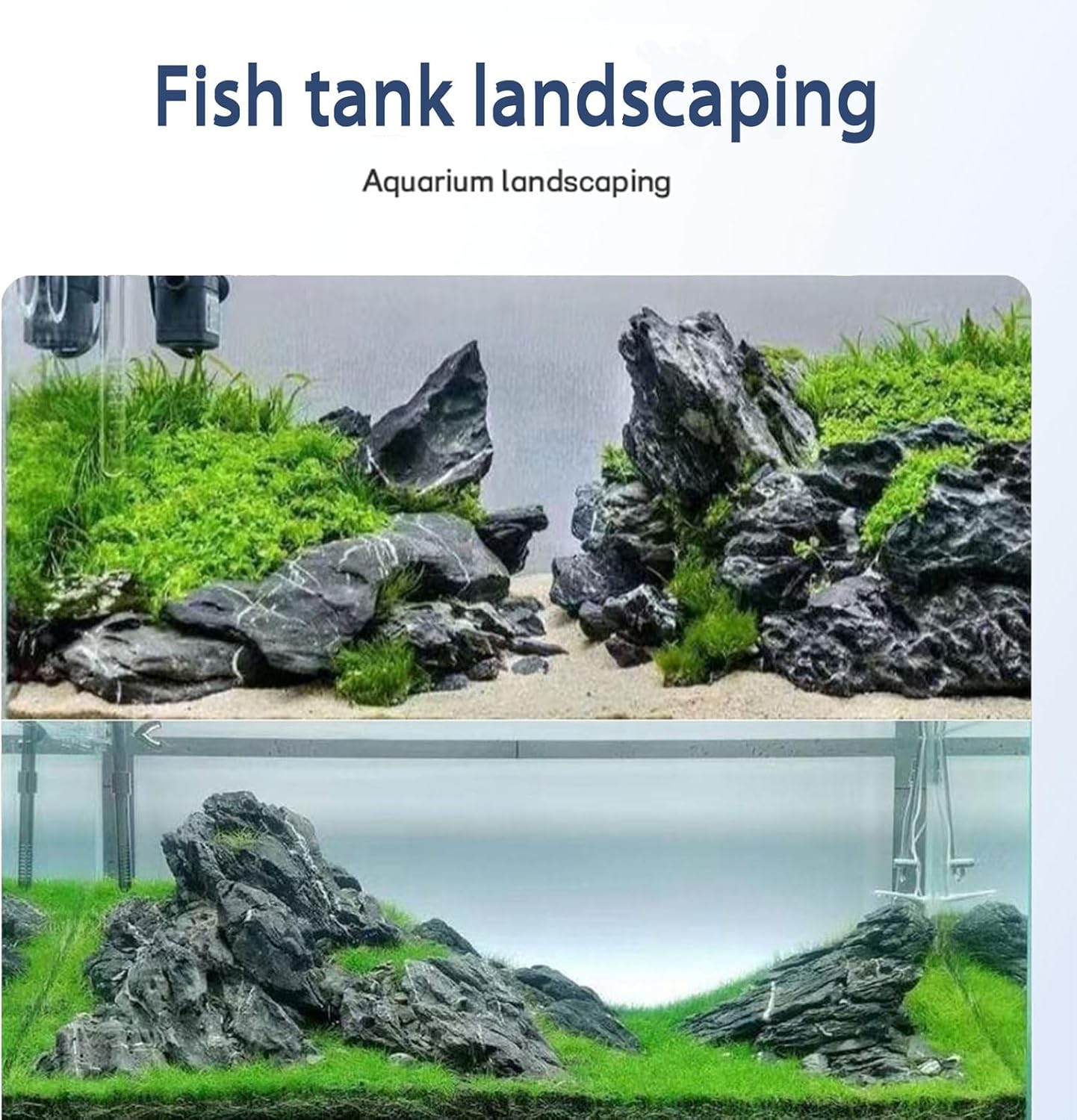 Natural Rocks Seiryu Stones Aquariums Stones for Aquascaping, Aquariums, Terrariums, Vivariums Decorative Stone,Reptile Enclosures,Paludariums,and Gardens-10LB(2 to 7 inch)