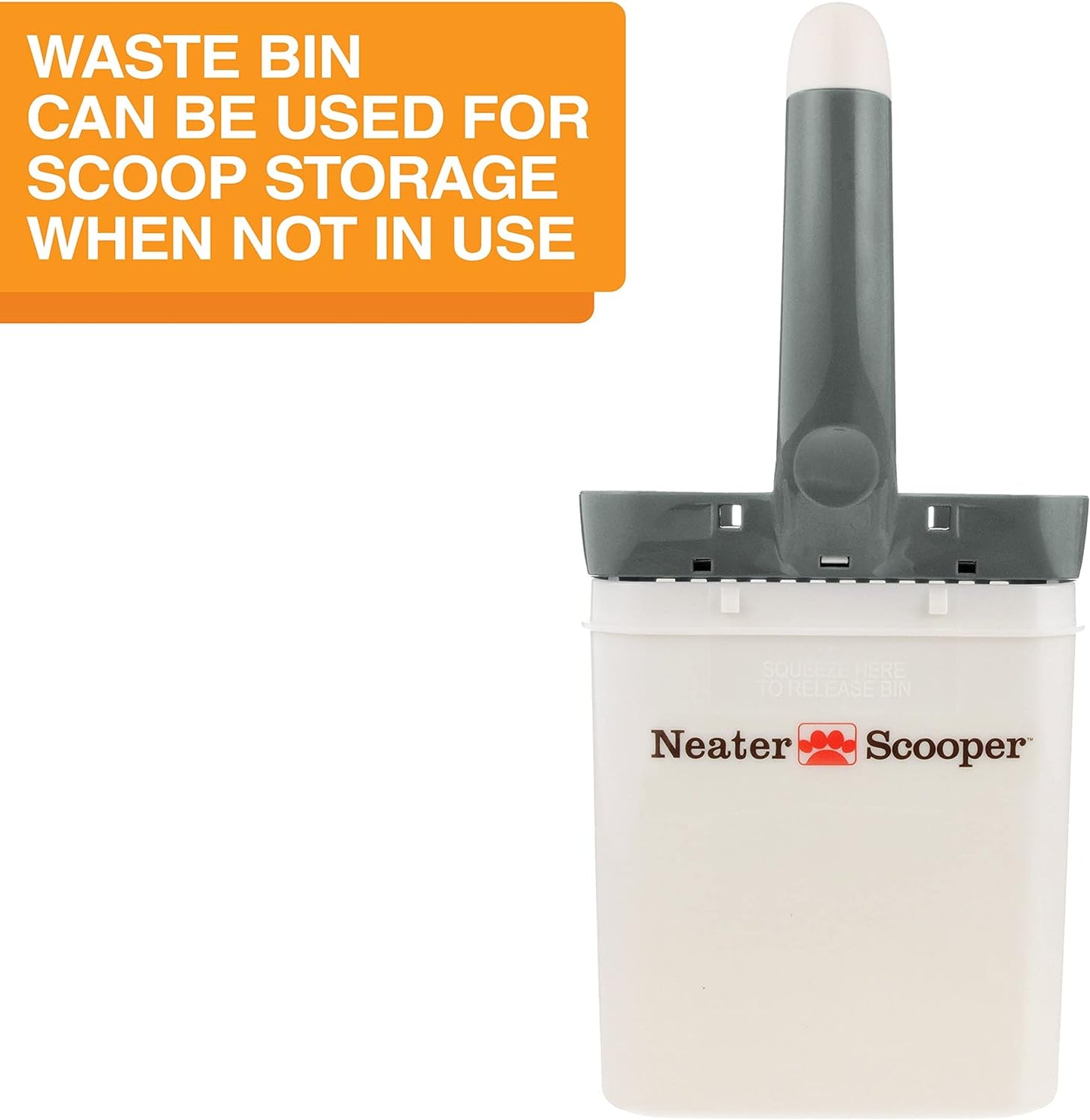 Neater Pet Brands Neater Scooper Standard Cat Litter Scoop, 60 Refill Bags – Mess-Free Cat Litter Scooper with Bag, Spill-Proof Kitty Box Sifter, Bin Doubles as Scoop Holder, For Single-Cat Households