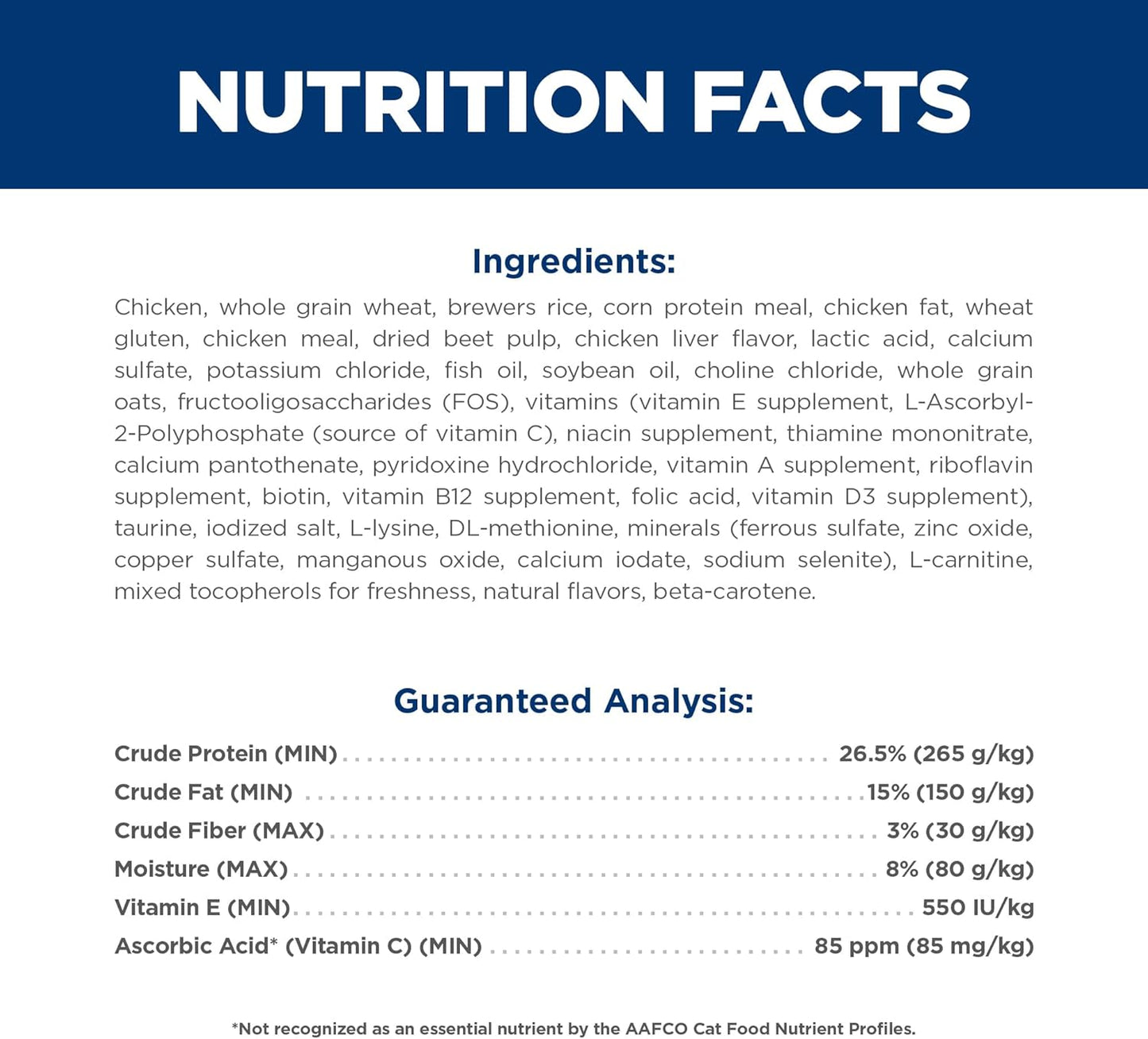 Hill's Science Diet Adult 7+, Senior Adult 7+ Premium Nutrition, Dry Cat Food, Chicken Recipe, 7 lb Bag