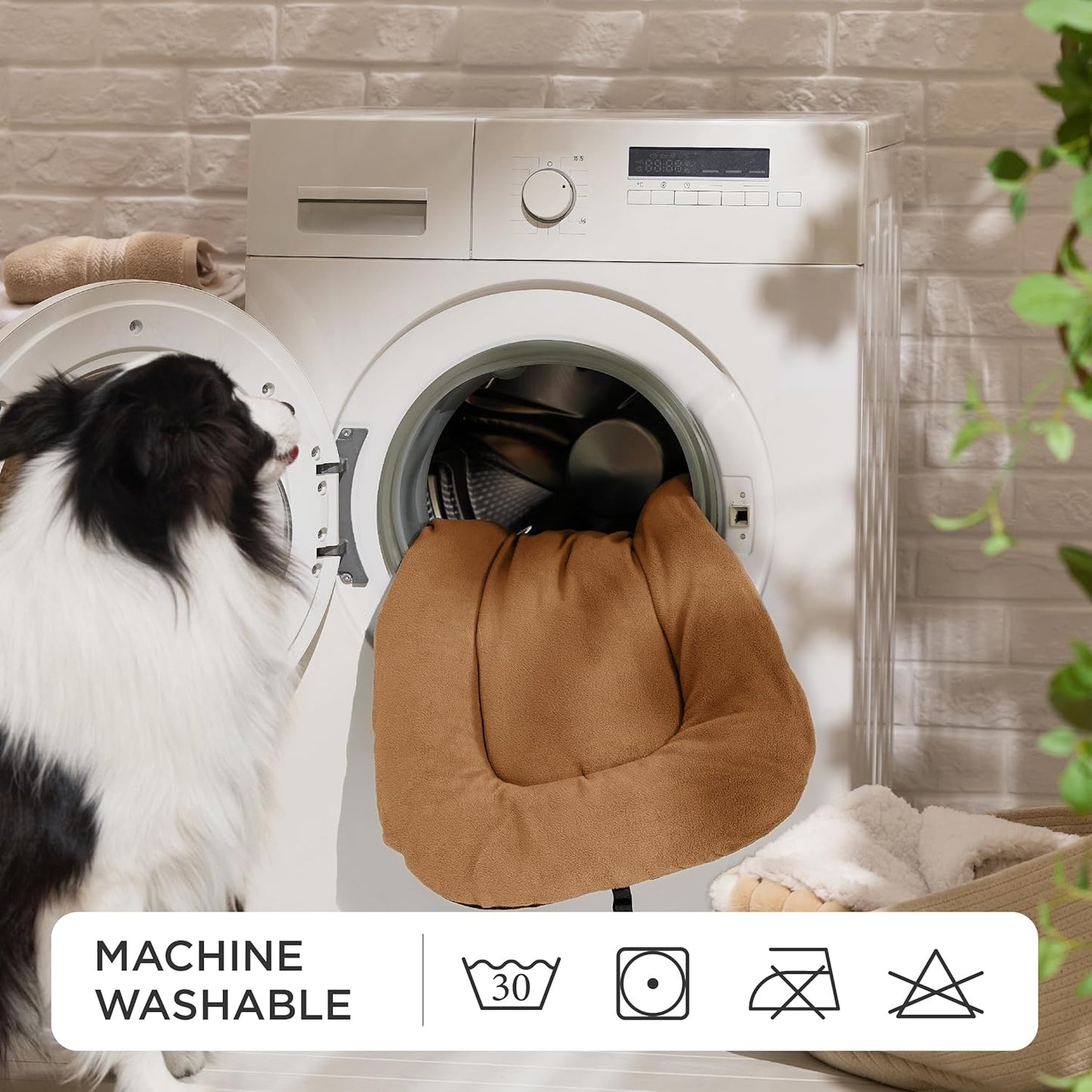 Bedsure Washable Dog Crate Pad for Medium Dogs, Anti-Slip Puppy Kennel Dog Bed for Crate - Ultra Soft Fleece Flat Thin Pet Mat (Not Chew Proof), Brown 29"x21"