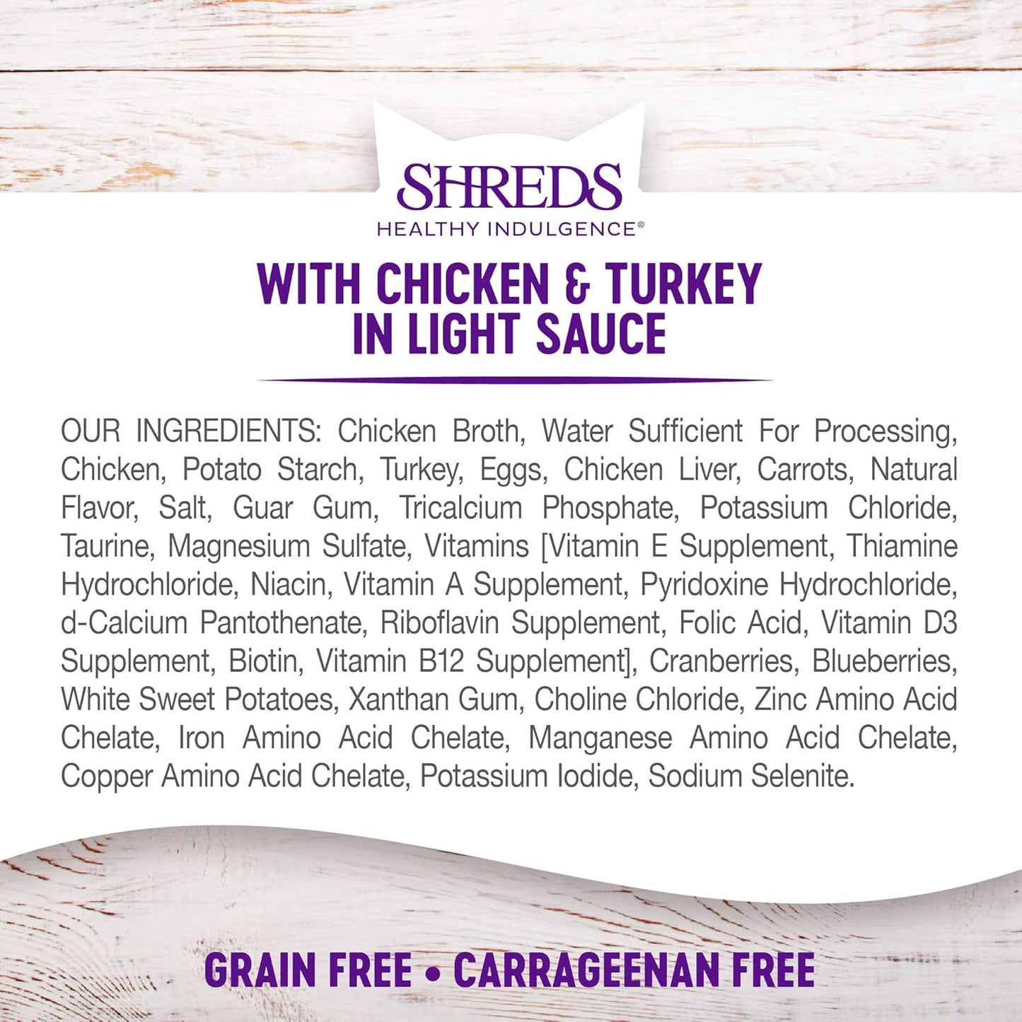 Wellness Healthly Indulgence Shreds Adult Wet Cat Food, Natural, Protein-Rich, Grain Free, 3 Ounce Pouch, 24 Pack, (Chicken & Turkey)