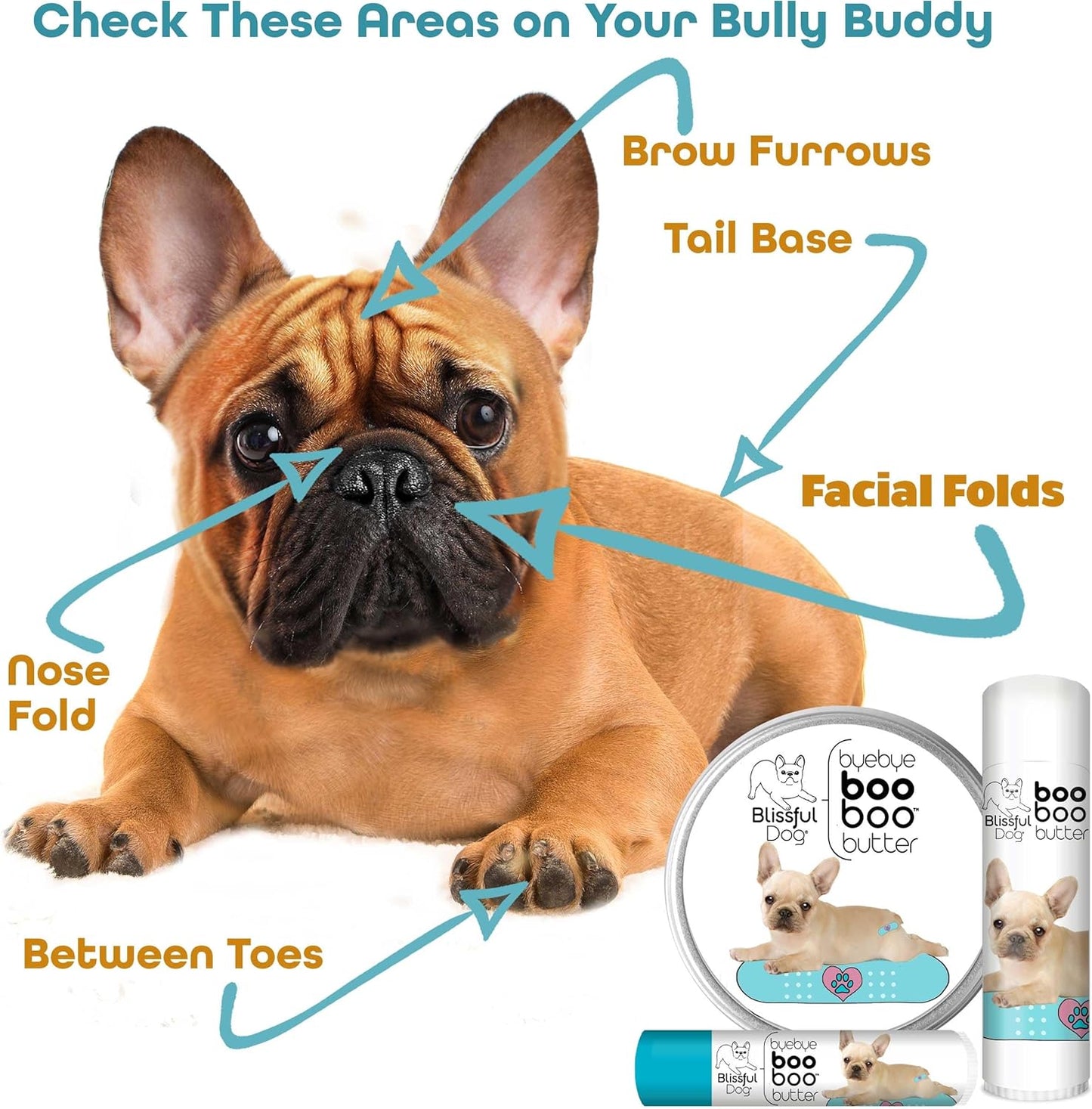 The Blissful Dog 4 oz Tin French Bulldog Booboo Butter