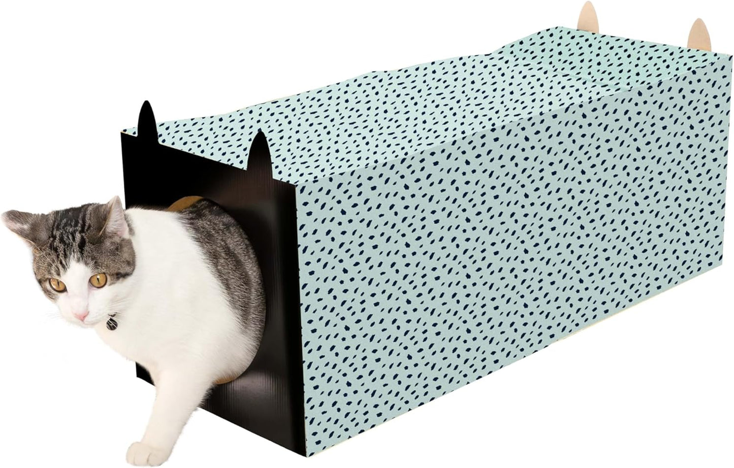 Kitty City Paper Bag Scratchers for Cats, Blue Paper Bag Tunnel Scratcher