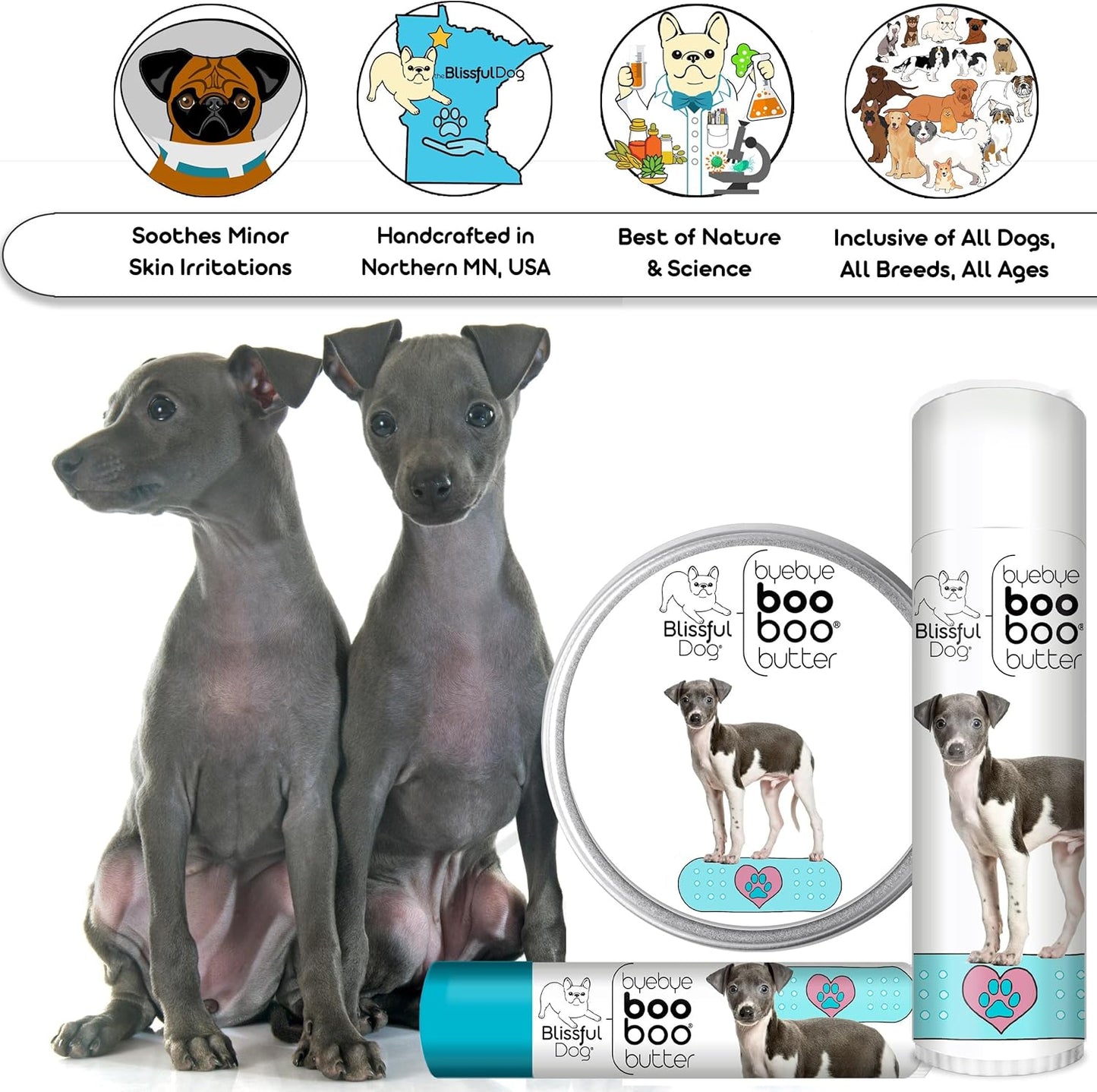The Blissful Dog Italian Greyhound Boo Boo Butter, 16 oz.