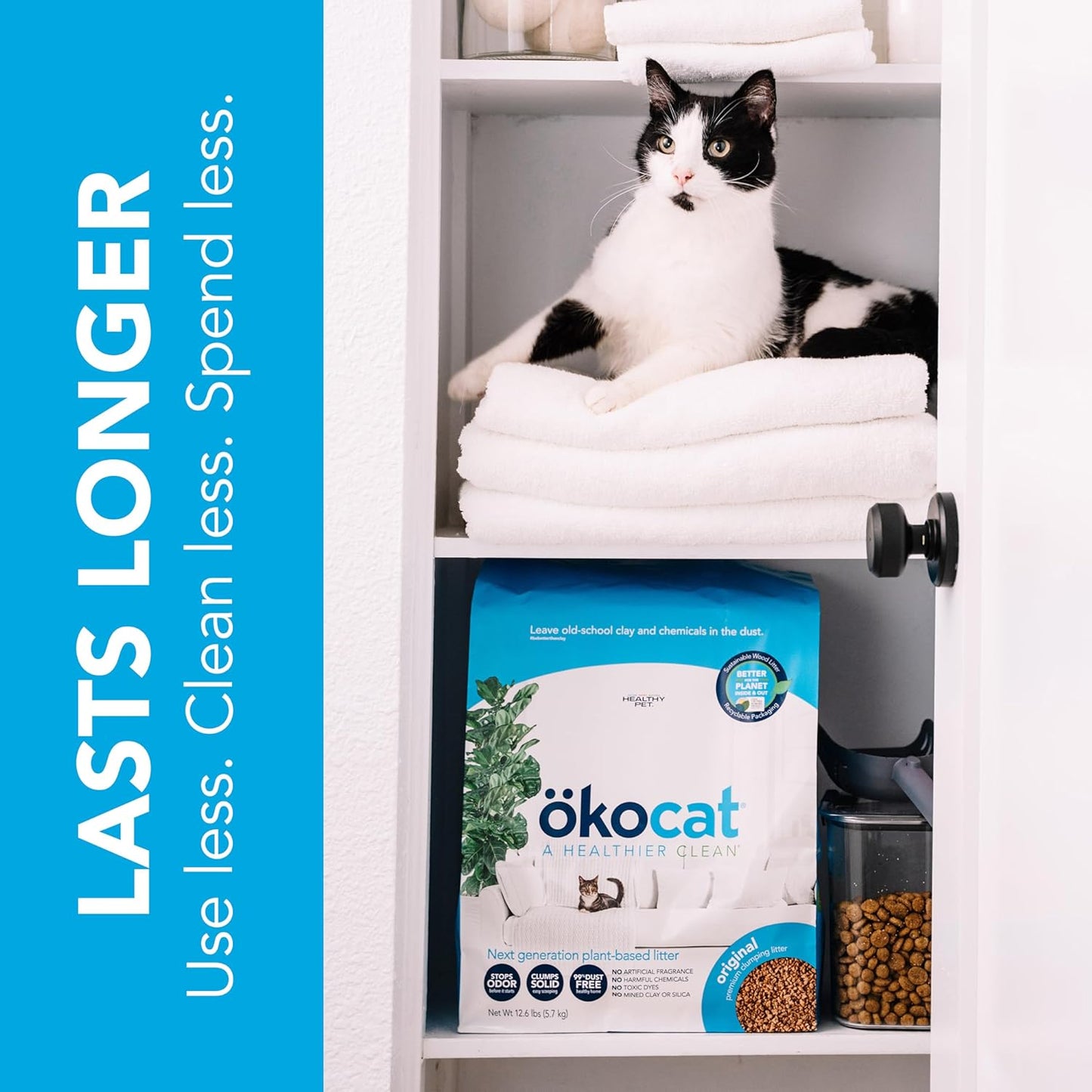 ökocat Original Low-Dust Natural Wood Clumping Cat Litter with Odor Control 16.6 lbs Large