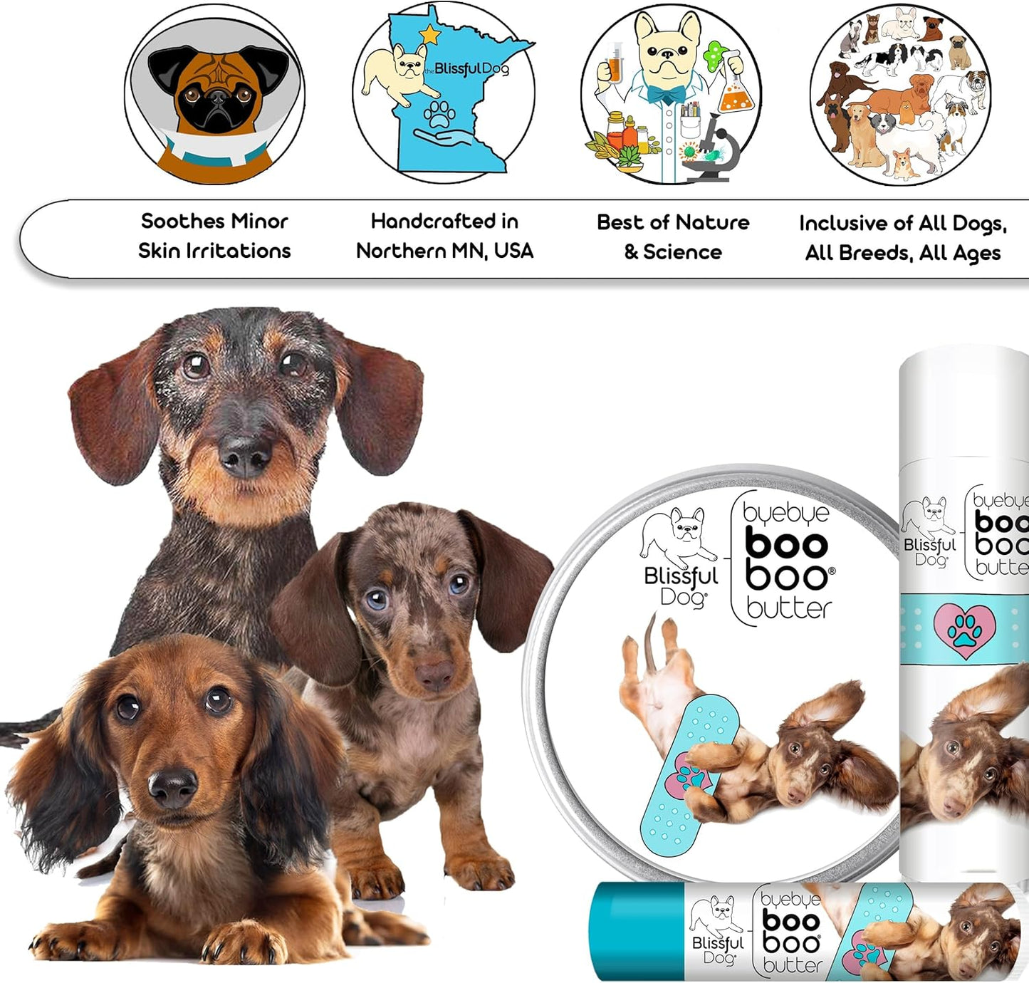 The Blissful Dog Dachshund Boo Boo Butter, 16 oz.