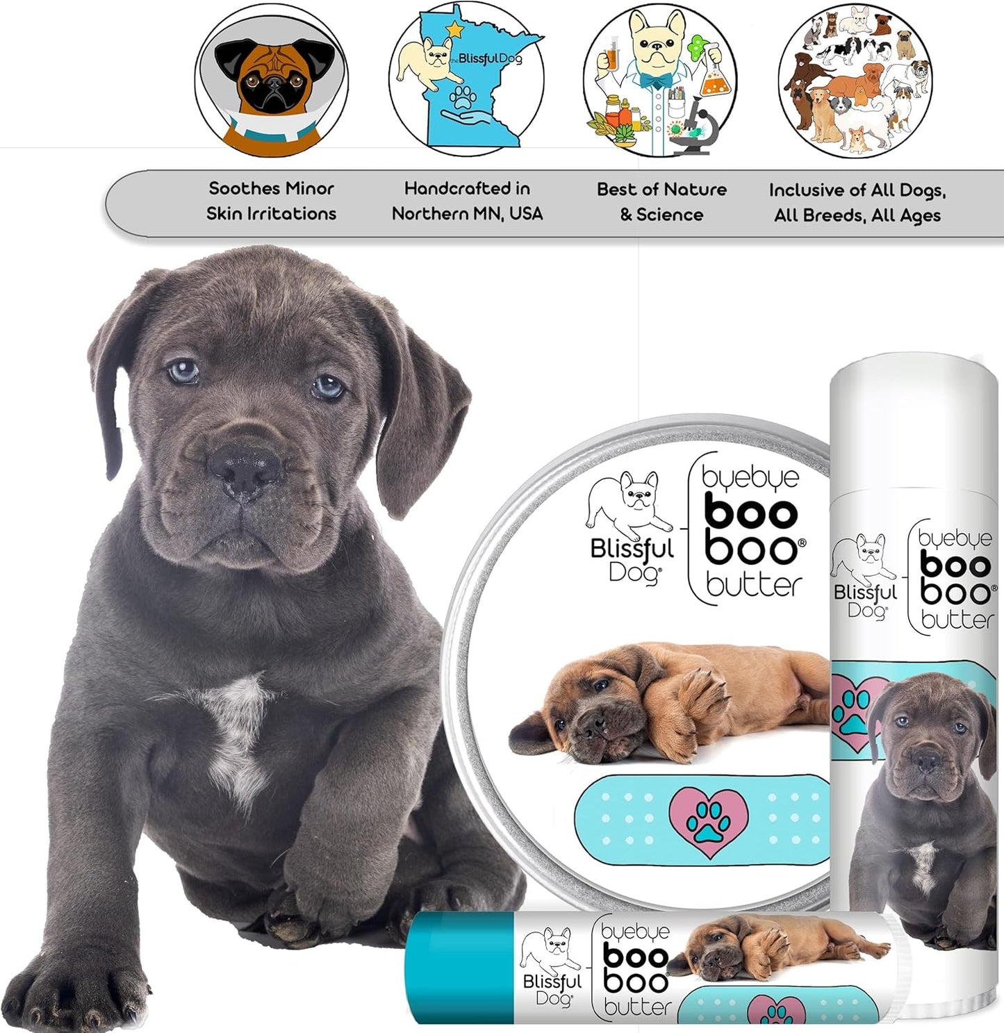 The Blissful Dog Cane Corso Boo Boo Butter, 16 oz.