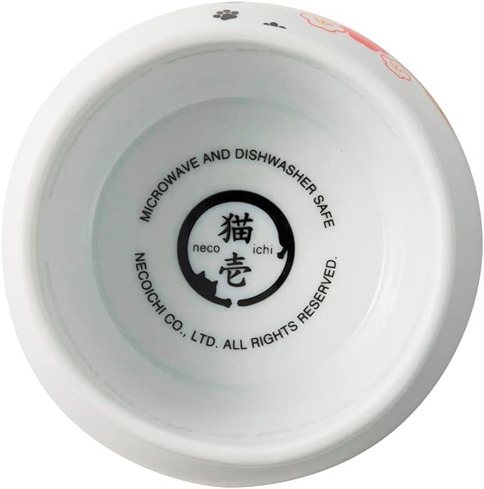 Necoichi Raised Stress Free Cat Food Bowl, Elevated, Backflow Prevention, Dishwasher and Microwave Safe, No.1 Seller in Japan! (Fuji Limited Edition, Regular)