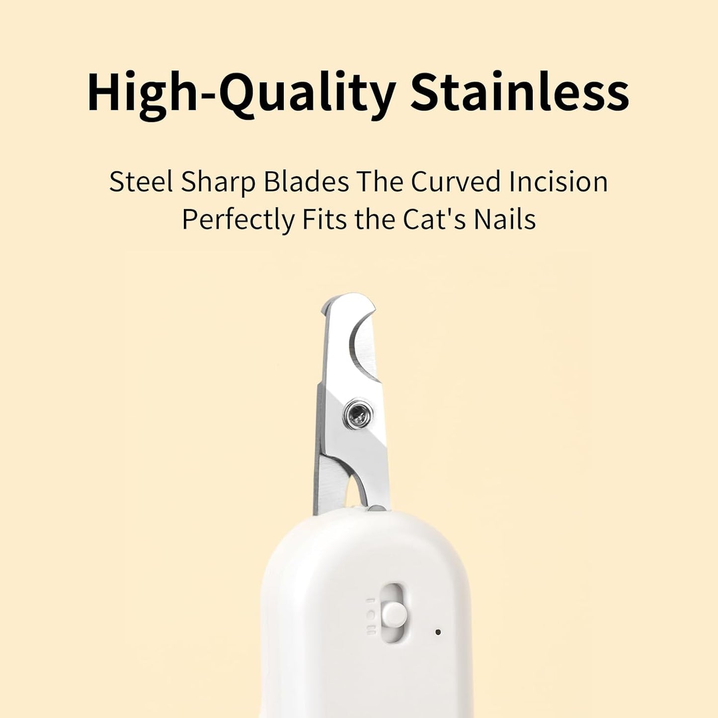 PAKEWAY Pet Nail Clipper with LED & -U-V Light, Cat Claw Trimmer with Ultra Bright LED Light for Nail Bloodline to Avoid Over Cutting, Sharp Angled Blade Grooming Tool for Dog Cat Rabbit Small Animals