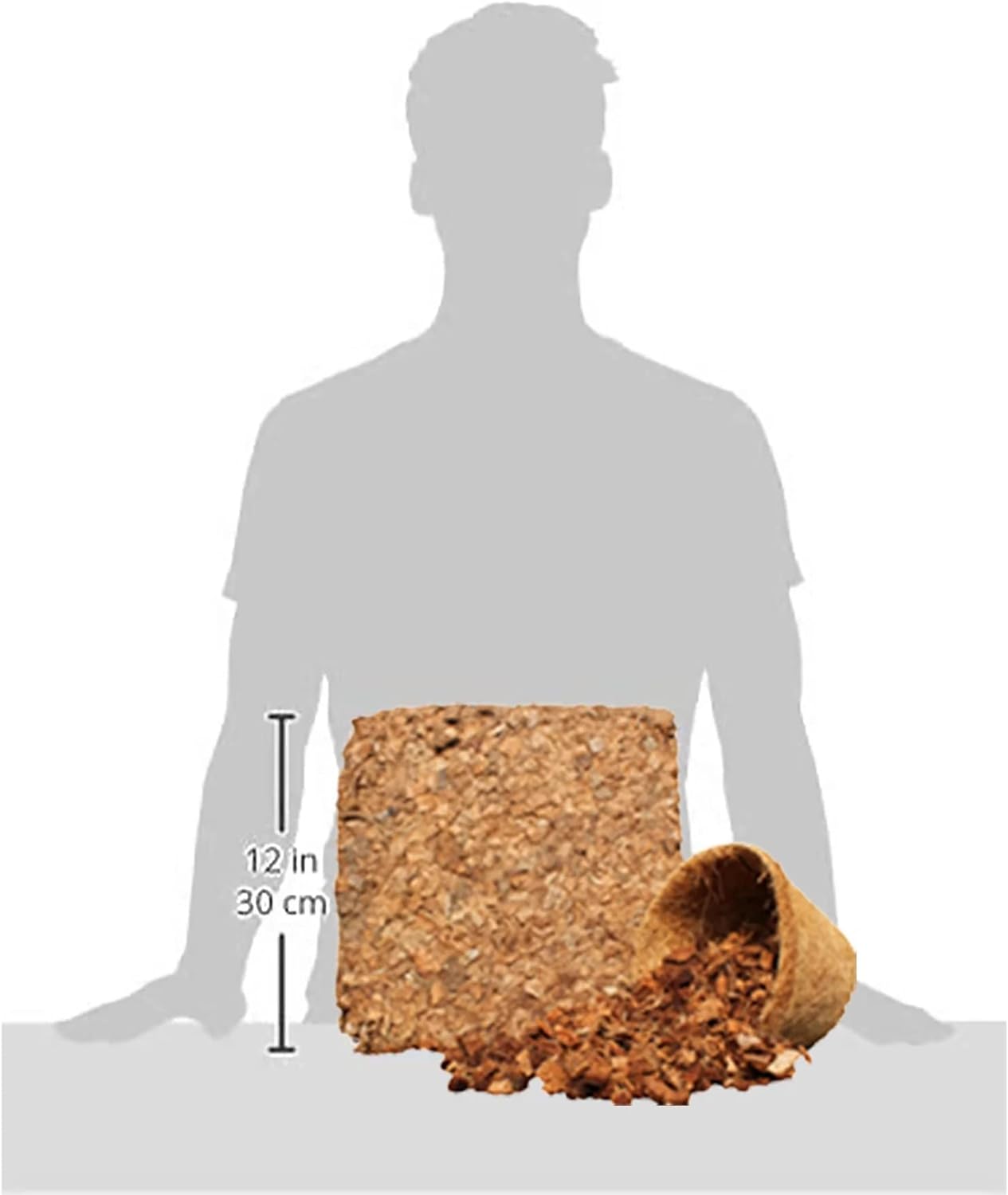 Organic Coco Chips for Plants (10lbs) - Coco Coir Chips - Coconut Husk Chips for Potting Soil, Garden Soil, & Seed Starter Soil - Coconut Mulch for Garden - Compressed Coconut Chips for Plants