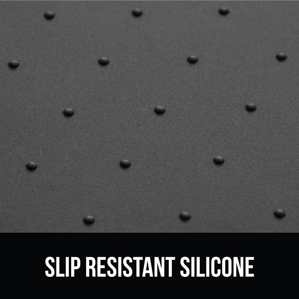 GORILLA GRIP 100% Waterproof Raised Edge BPA Free Silicone Pet Feeding Mat, Dog Cat Food Mats Contain Spills Protects Floors, Placemats for Cats and Dogs Water Bowl, Pets Accessories 32x24 Charcoal