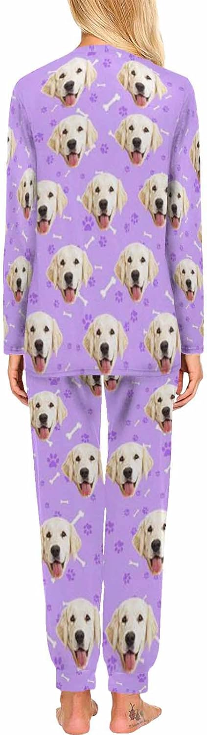 MyPupSocks Custom Face Pajamas Sets for Women, Personalized Photo Sleepwear XS-XXL