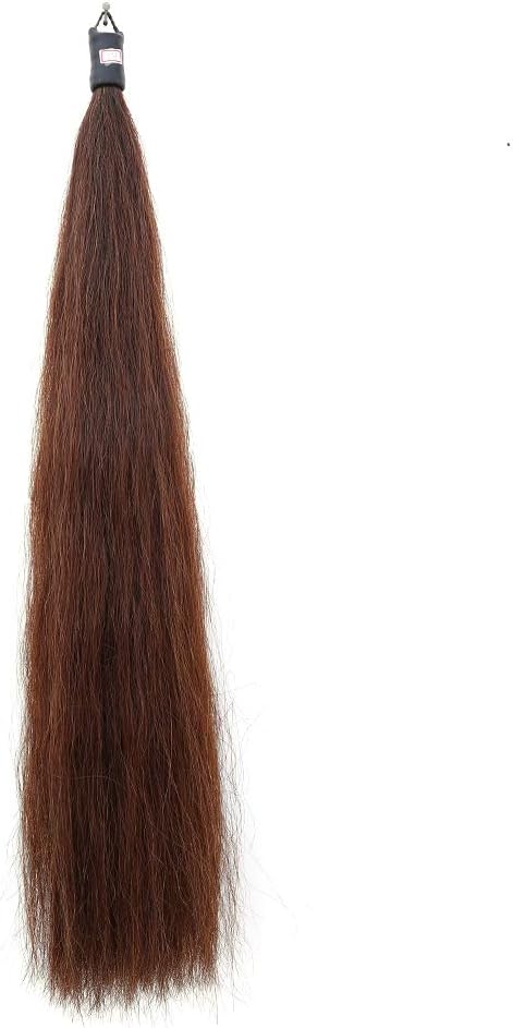 Horse Tail Extensions with Braided Horsehair Loop, Blunt Cut Bottom, 34-36 inches Long and 1 lb Weight (Med Sorrel)