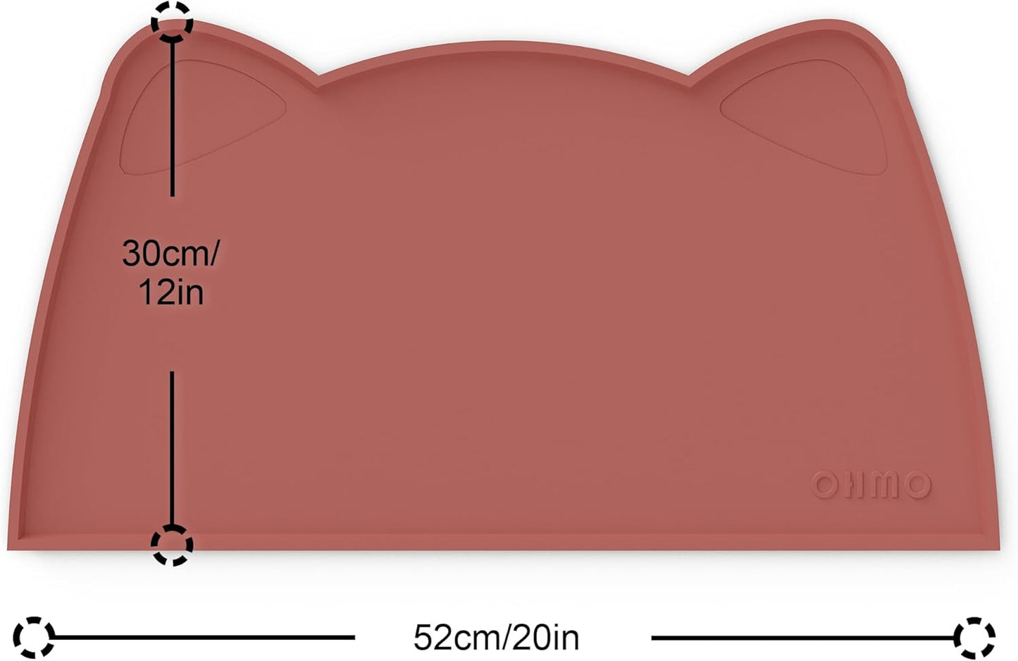 OHMO - Cat Food Mat, Silicone Pet Feeding Mat for Floor Non-Skid Waterproof Dog Water Bowl Tray, Easy to Clean Pet Placemat