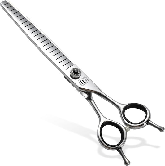 Dog Grooming Scissors: 7 inch Pet Fluffy Shears Made Of Japanese 440C Advanced Stainless Steel Professional Grooming Scissors for Dogs Cats and Other Pets