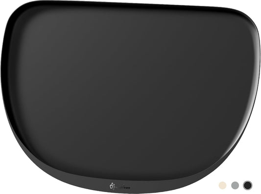 DownyPaws Dog Food Mats for Floors Waterproof, BPA Free Silcone Dog Bowl Mat, Non-Slip Pet Feeding Mat with High Raised Edge, Cat Placemat for Messy Drinkers, 18"×12.5", Black