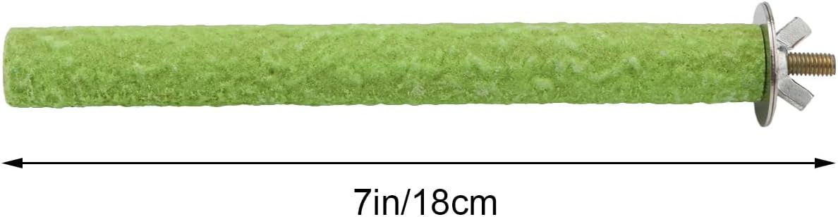 Hypeety Bird Cage Perch Stand Wooden Paw Grinding Toy Chew Toys for Bird Parrot Macaw African Greys Budgies Parakeet Cockatiels Conure Lovebird Cage Hanging Accessories Random Color (7in / 18cm)