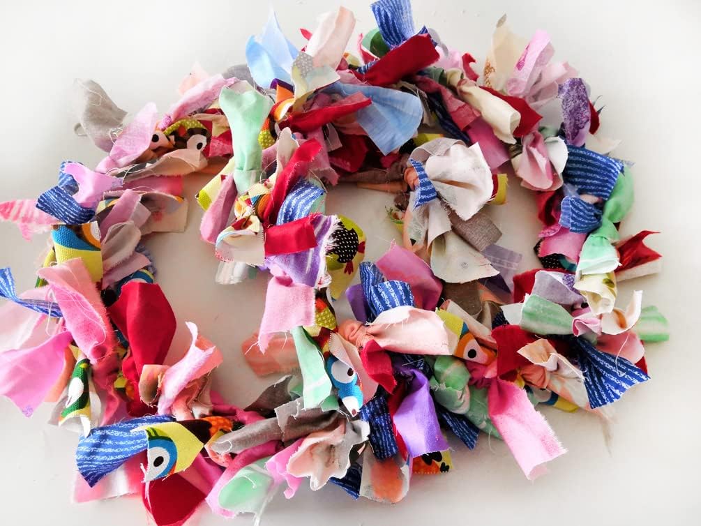 Litewoo Parrot Swing Toy Chewing Garland Toy Pendant Beautifully Decorated for Bird Parakeet Cockatiel Canary Macaw Budgie Lovebirds Conures Finches