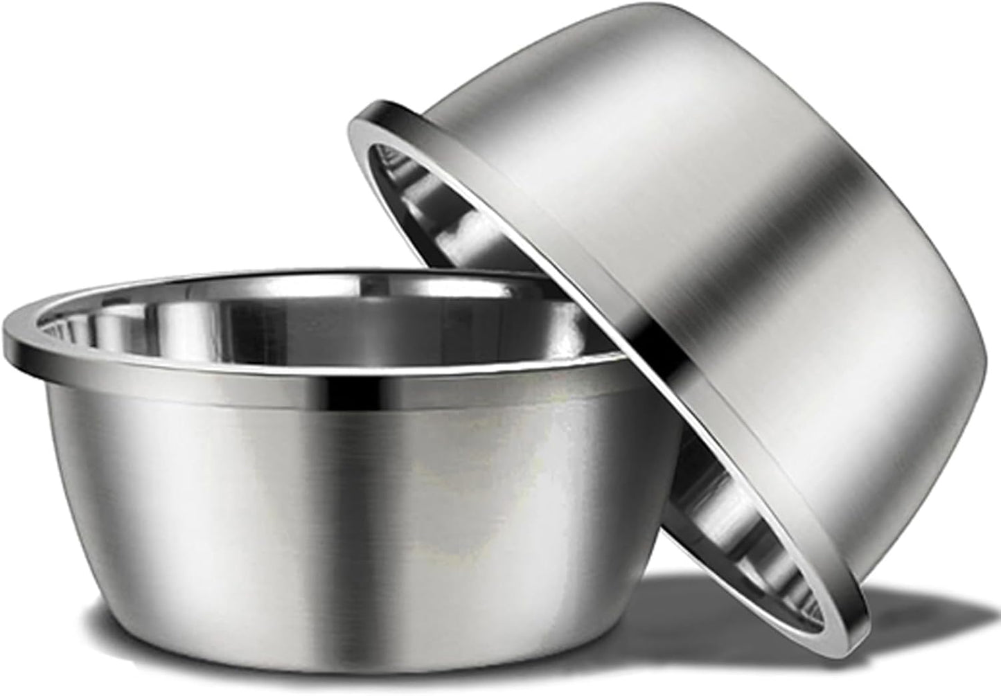 Stainless Steel Large Dog Food Bowl, 66 oz (10cup) Large Capacity Dog Water Bowl, Heavy Duty, BPA Free for Medium Dogs (2 pcs)
