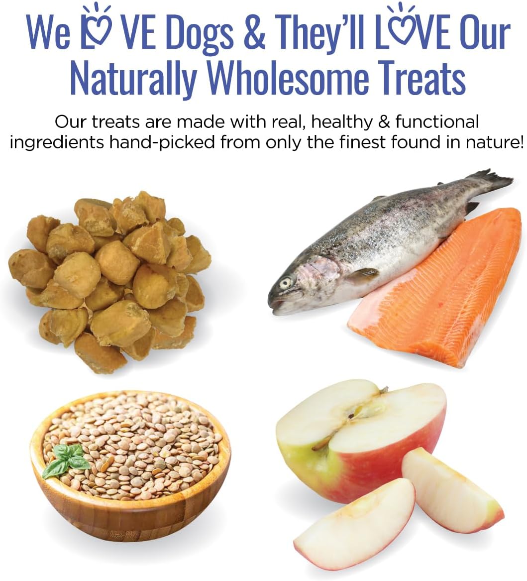 Smart Cookie All Natural Soft Dog Treats - Trout & Apple - Healthy Dog Treats for Allergies, Sensitive Stomachs - Chewy, Grain Free, Human-Grade, Made in The USA - 5oz Bag