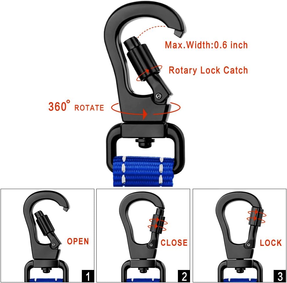 PLUTUS PET Short Training Dog Leash with Padded Handle for Medium Large Dogs,18 Inch Heavy Duty Strong Traffic Leash with Carabiner Clip for Climbing Walking or Guiding Blind(18”，Royal Blue)