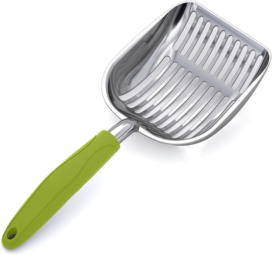 WePet Cat Litter Scoop, Aluminum Alloy Sifter, Kitty Metal Scooper, Deep Shovel, Long Handle, Poop Sifting, Kitten Pooper Lifter, Durable, Heavy Duty, for Litter box