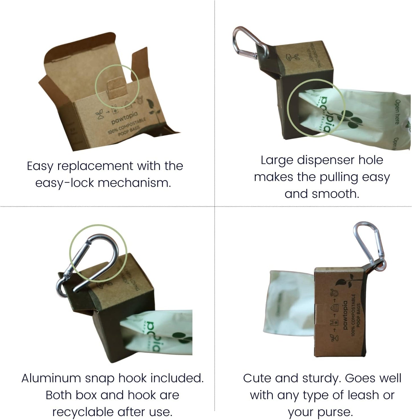 Biodegradable Dog Poop Bags, 60 Count, Certified Home Compostable, Leak-Proof, Easy Open, Standard Size, Supports Sustainable Living