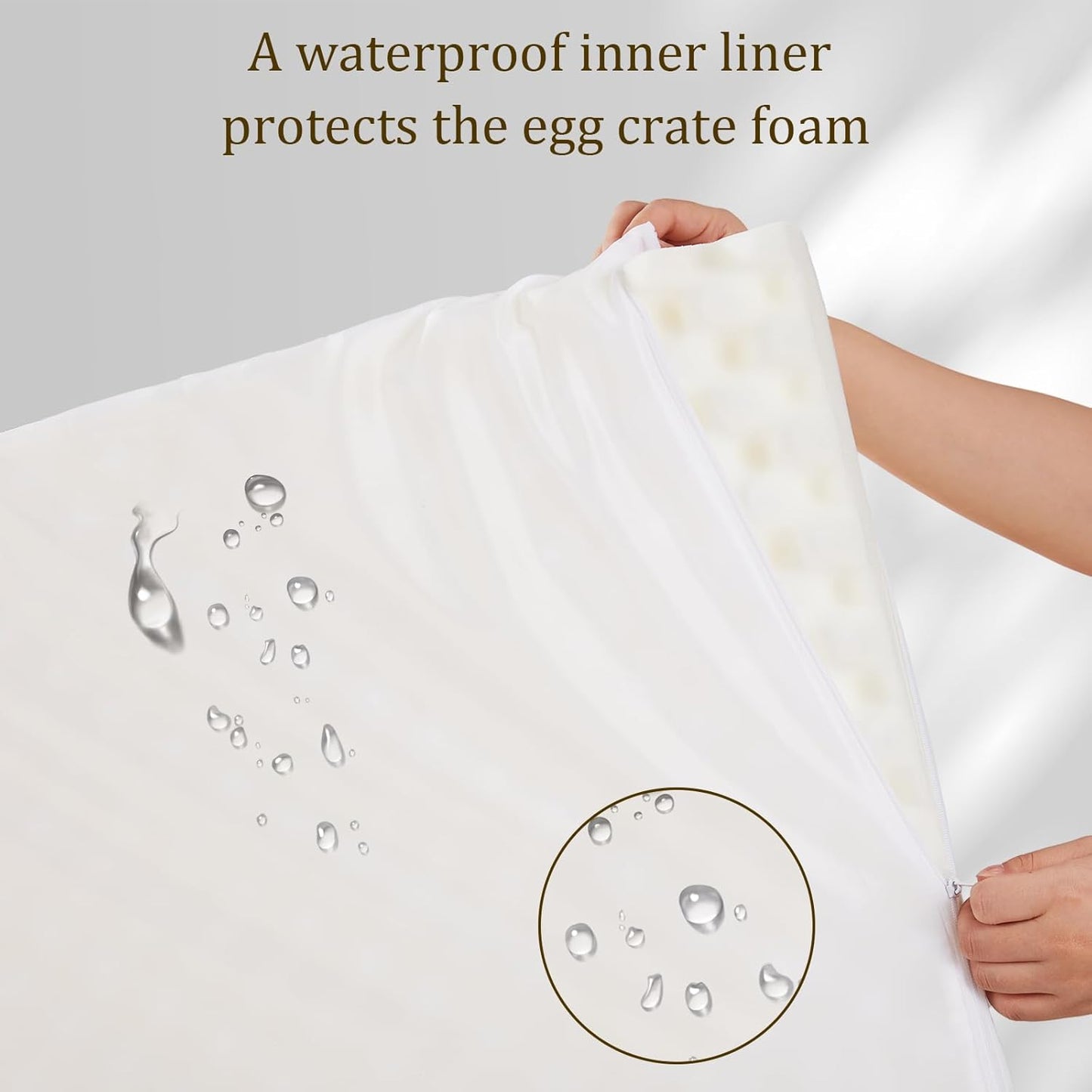 Bedfolks Orthopedic Dog Bed, Big Waterproof Dog Sofa Bed for Large Dogs, Egg Foam Pet Couch Bed with Removable Washable Cover and Nonslip Bottom, Navy Blue