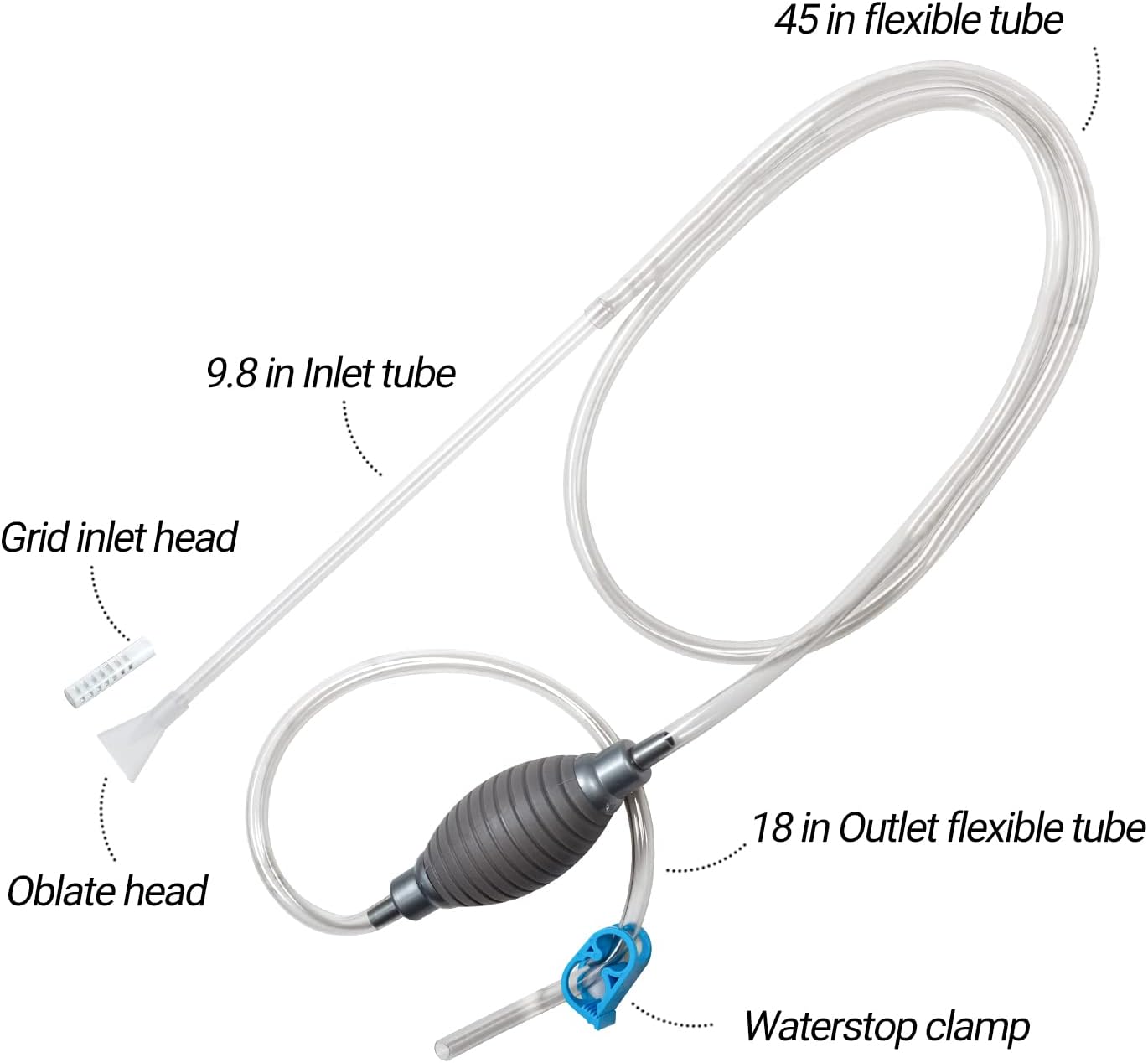 REPTIZOO 67 Gallon Large Reptile Terrarium 24"x18"x 36" Glass Paludarium Tank, Tall Reptile Enclosure Habitat with 10” Deep Base, Siphon Gravel Cleaner Set and Plants Growing Cotton Mat Included