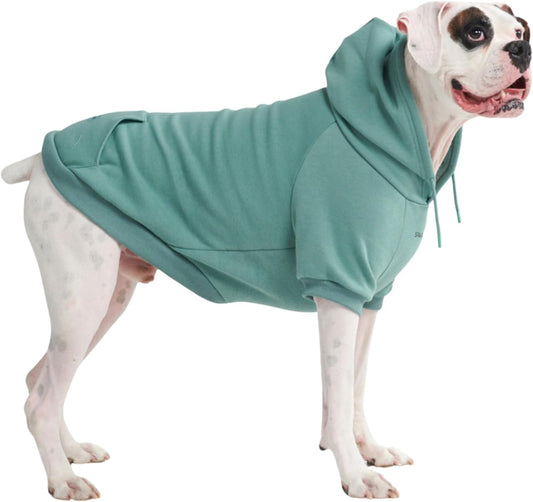 Spark Paws Dog Hoodie – Premium Dog Sweater for Small, Medium, and Large Dogs | Warm Outfits for French Bulldogs, Pitbull, Puppy, Winter Jacket Alternative - Teal - 5XL