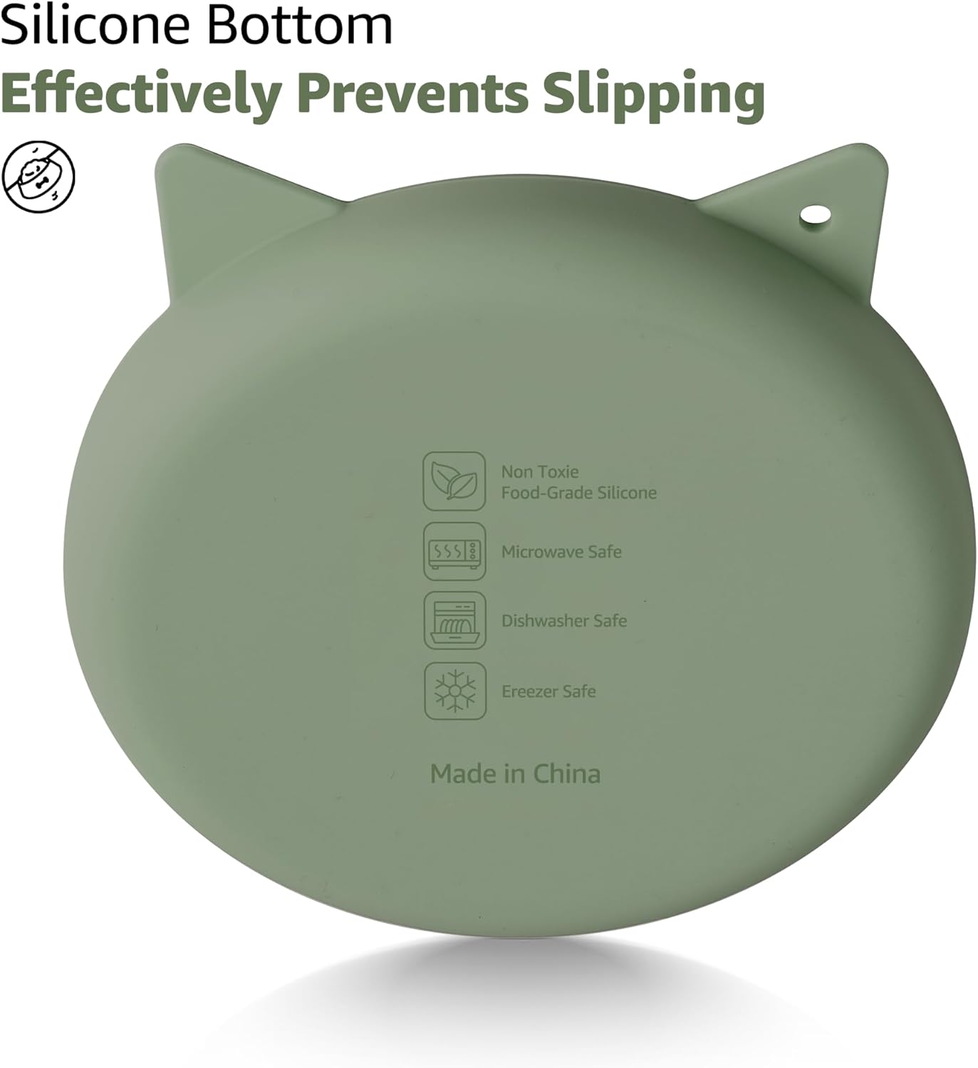 Coomazy Silicone Slow Feeder Dog Cat Bowls, Interactive Puzzle Toy for Pets Dry/Wet Food Training, Keeps Dogs Cats Busy, Prevents Puppy Kitty Overeating (Green, 0.8 Cup)