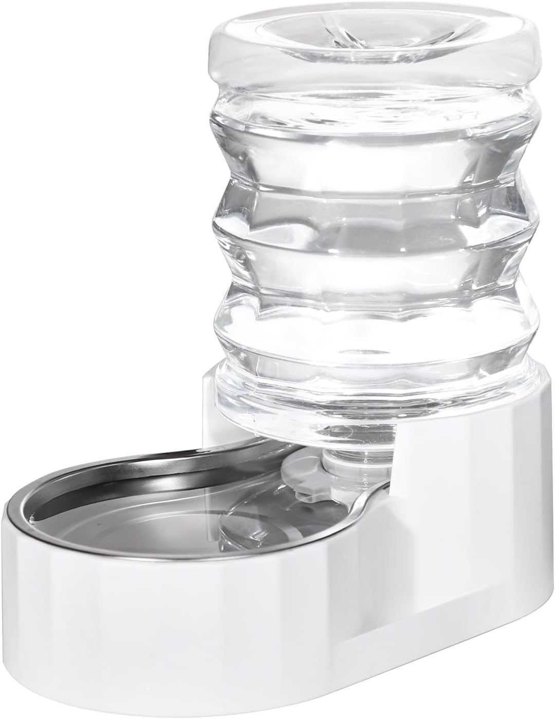 RIZZARI Dog Water Bowl Dispenser: 5L Automatic Stainless Steel Gravity Feeder - Large Capacity Ideal for Indoor and Outdoor Hydration