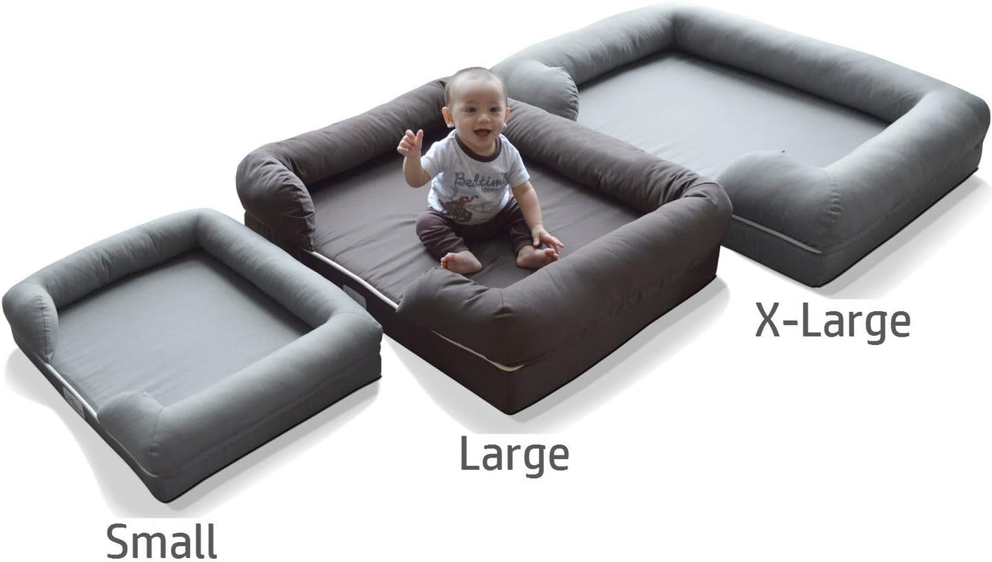 PetFusion Ultimate Dog Bed, Orthopedic Memory Foam, Multiple Sizes and Colors, Medium Firmness Pillow, Waterproof Liner, YKK Zippers, Breathable 35% Cotton Cover