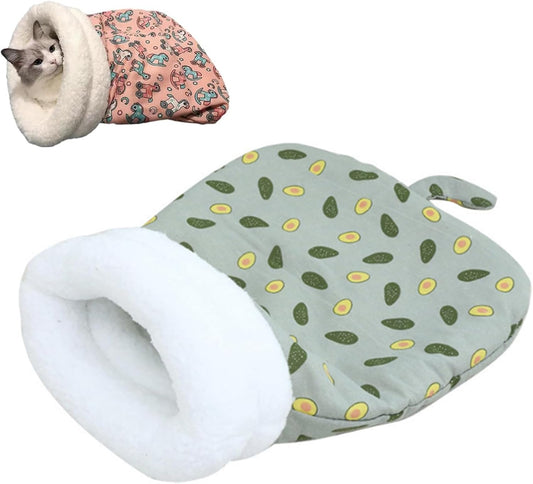 Cat Sleeping Bag for Indoor Cats,Sleeping Bag for Cats,Cozy Cat Winter Sleeping Bag,Warm Cat Sleeping Bag,Soft Fluffy Washable Cat Bed Cave,Cat Blankets for Indoor Cats (I)